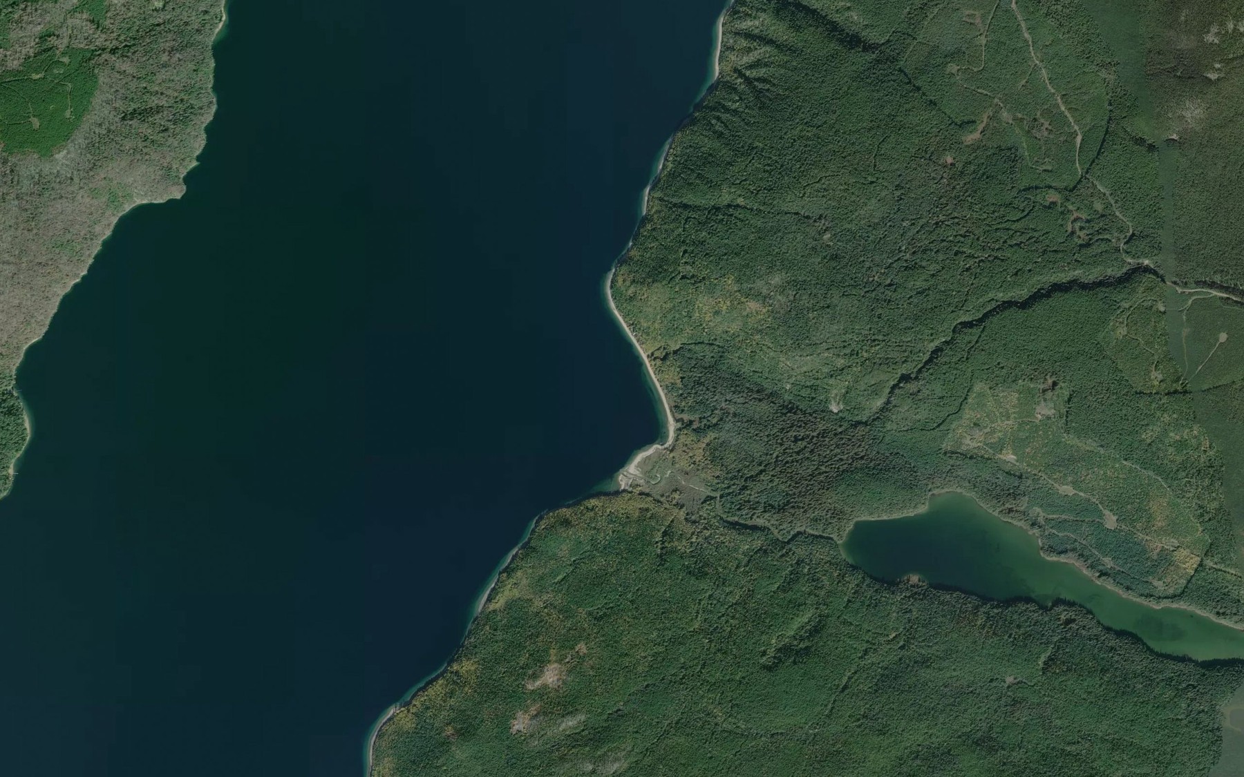 Satellite map of the Wasko Creek