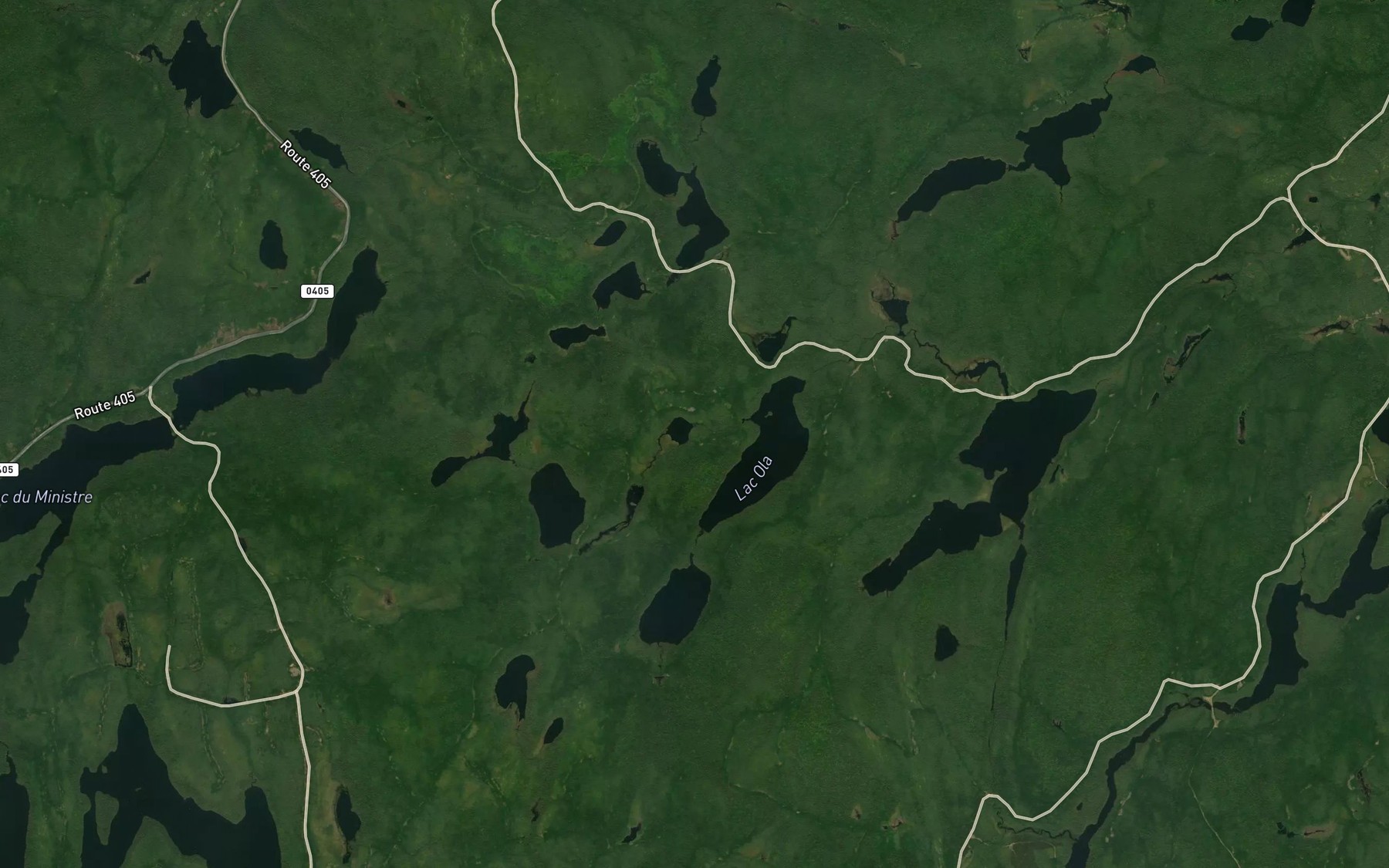 Satellite map of the Lacs Goggles