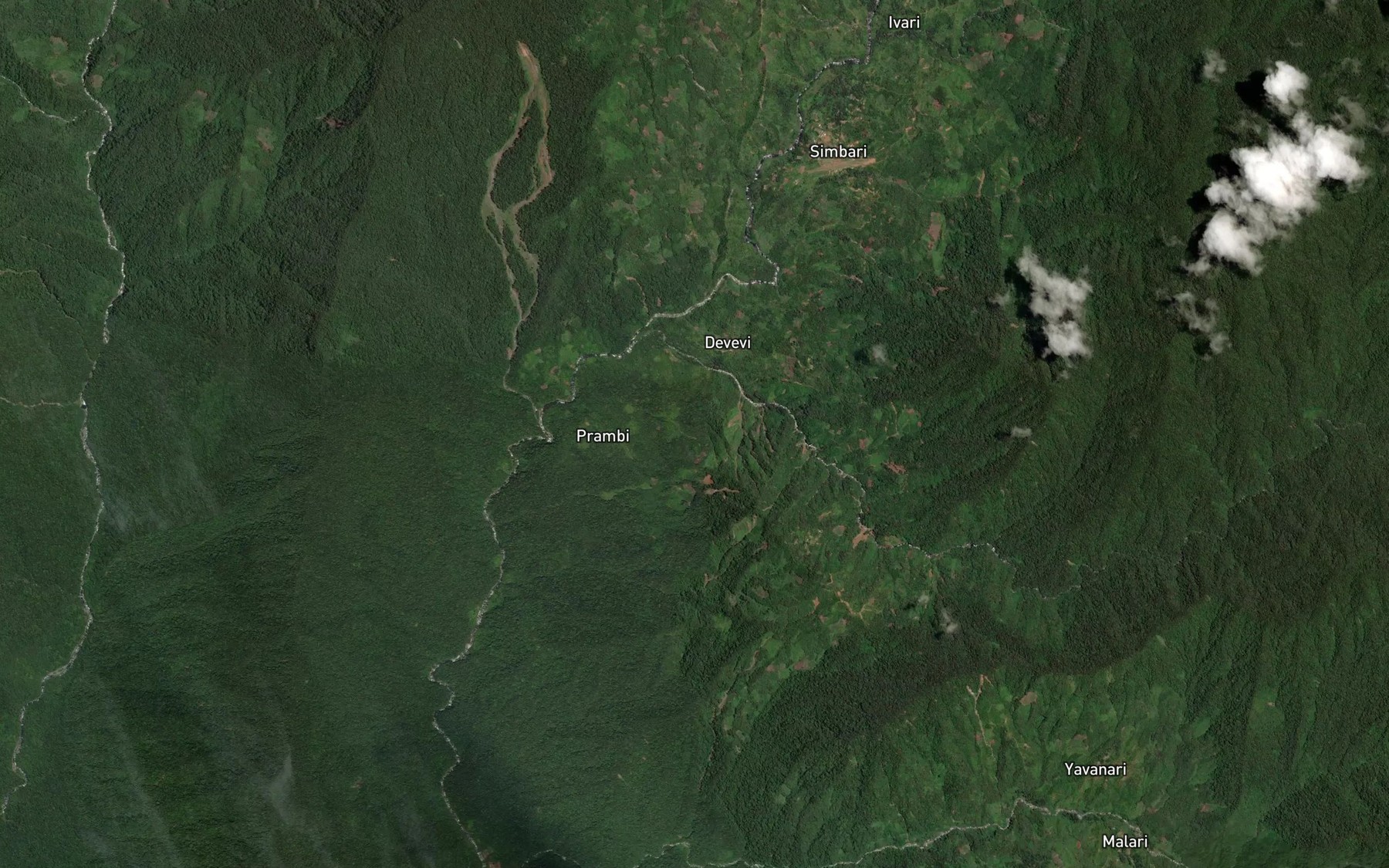 Satellite map of the Tcharuwaiga River