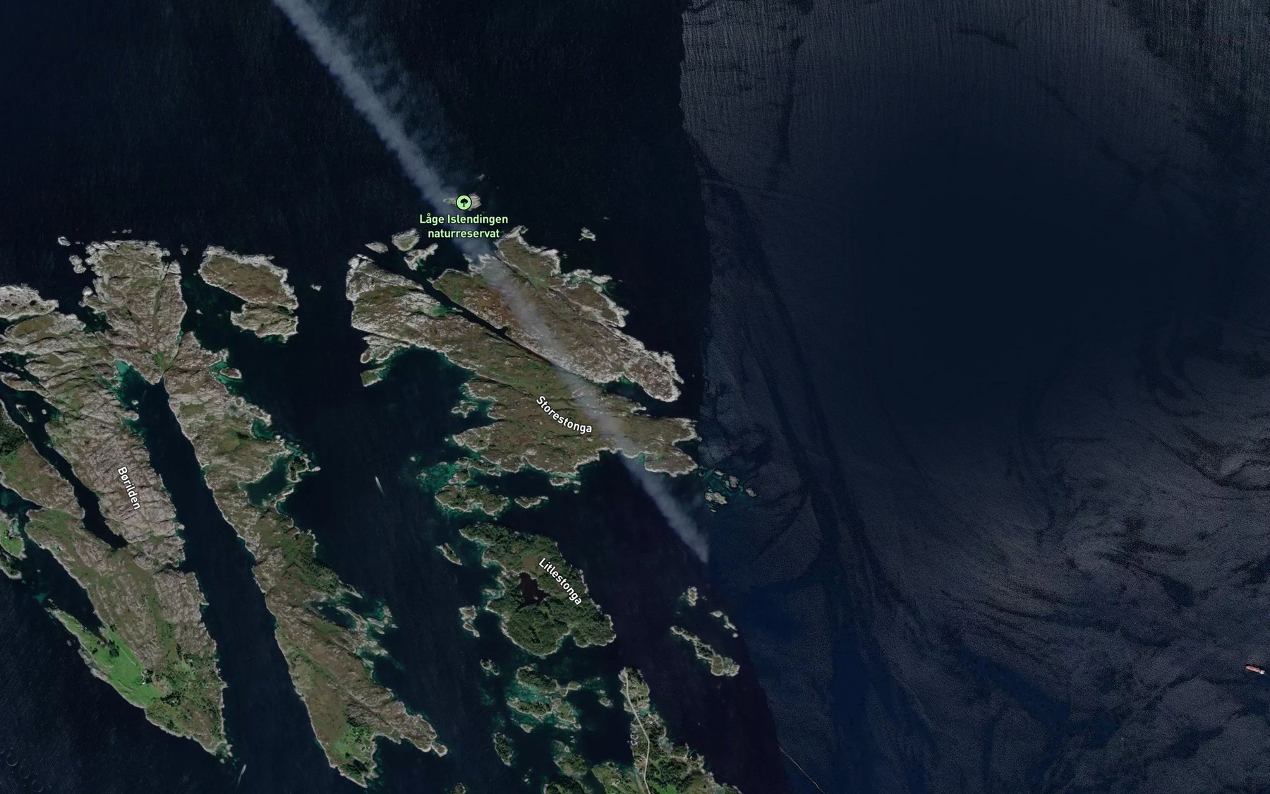Satellite map of the Stongavagen,sore