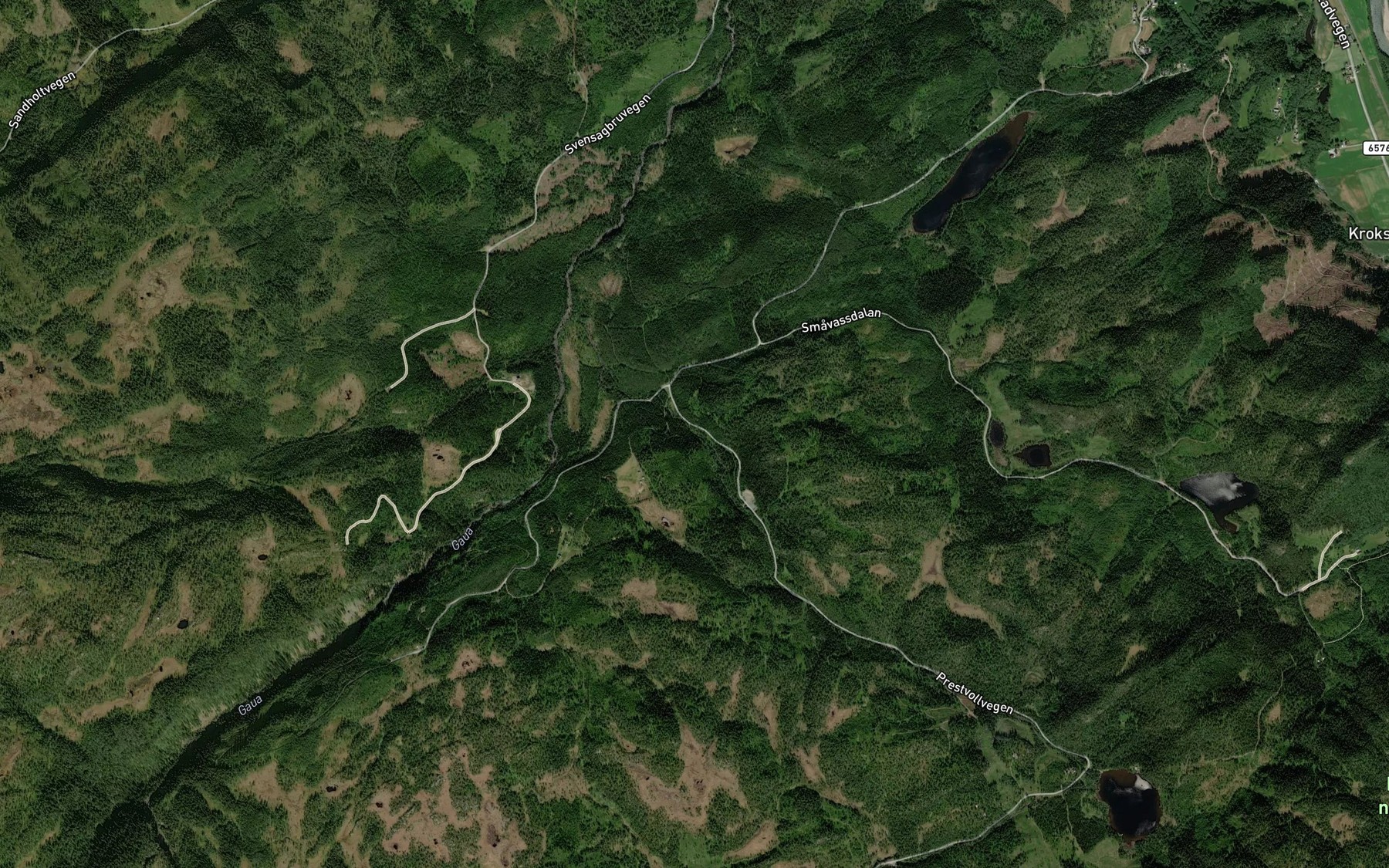 Satellite map of the Skjykja