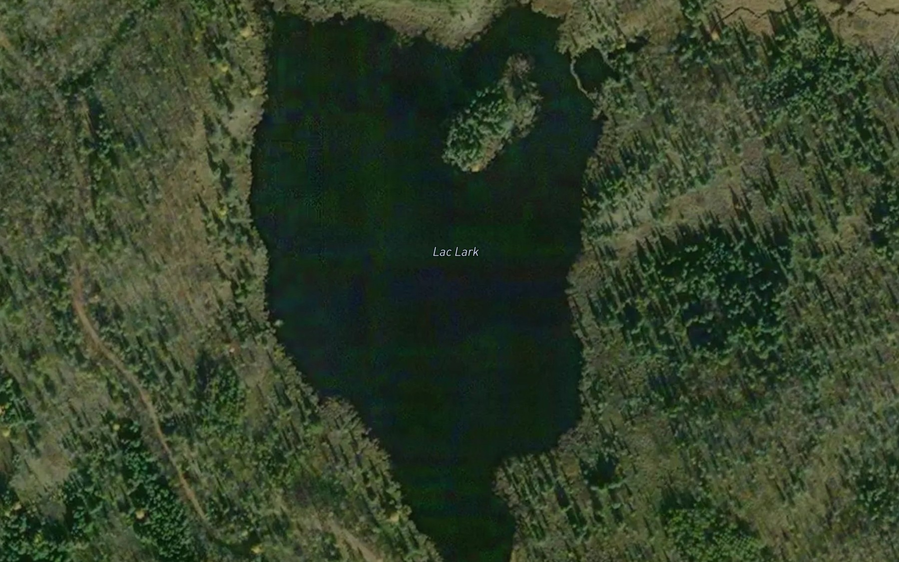 Satellite map of the Lac Lark