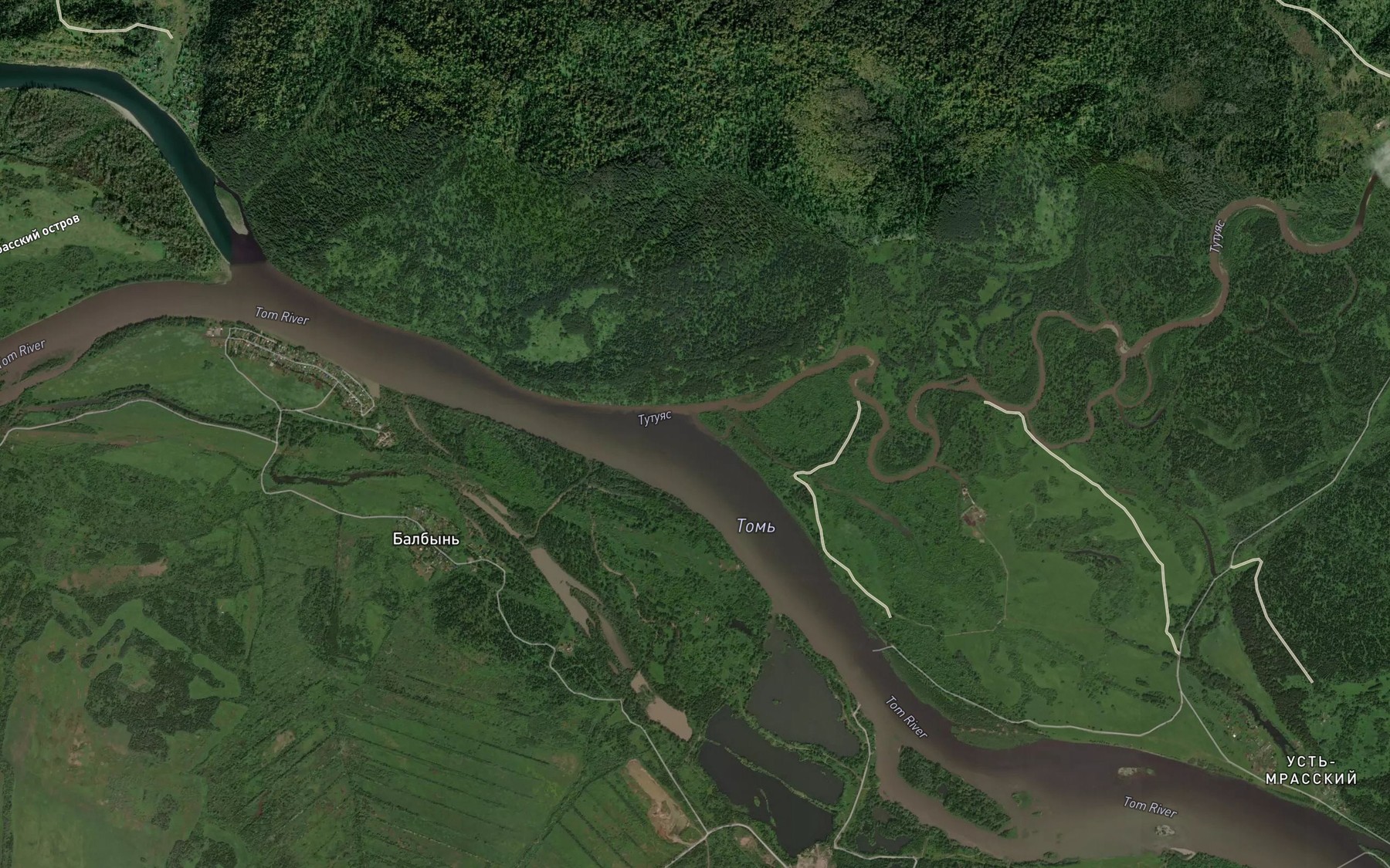 Satellite map of the Tutuyas
