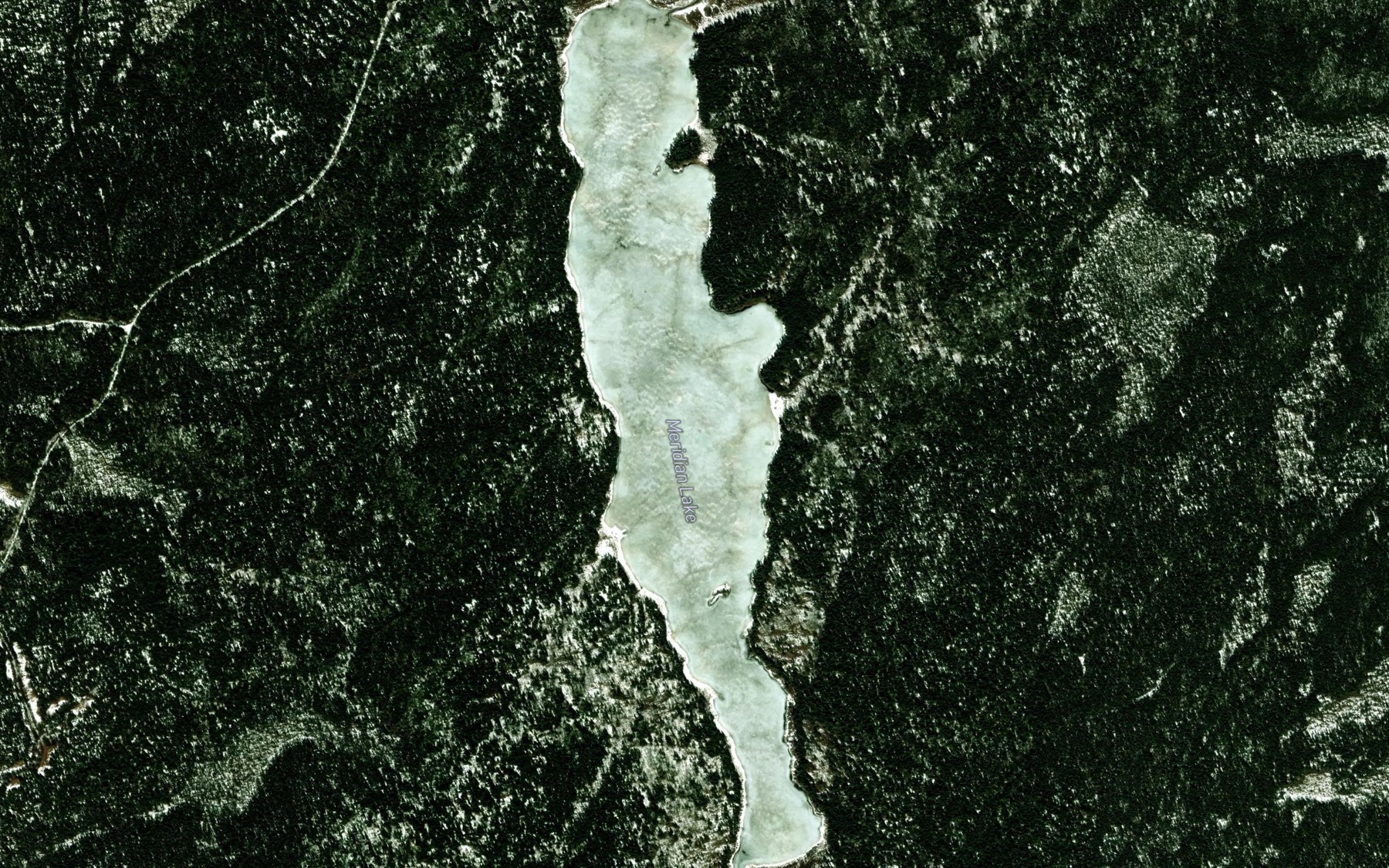 Satellite map of the Meridian Lake