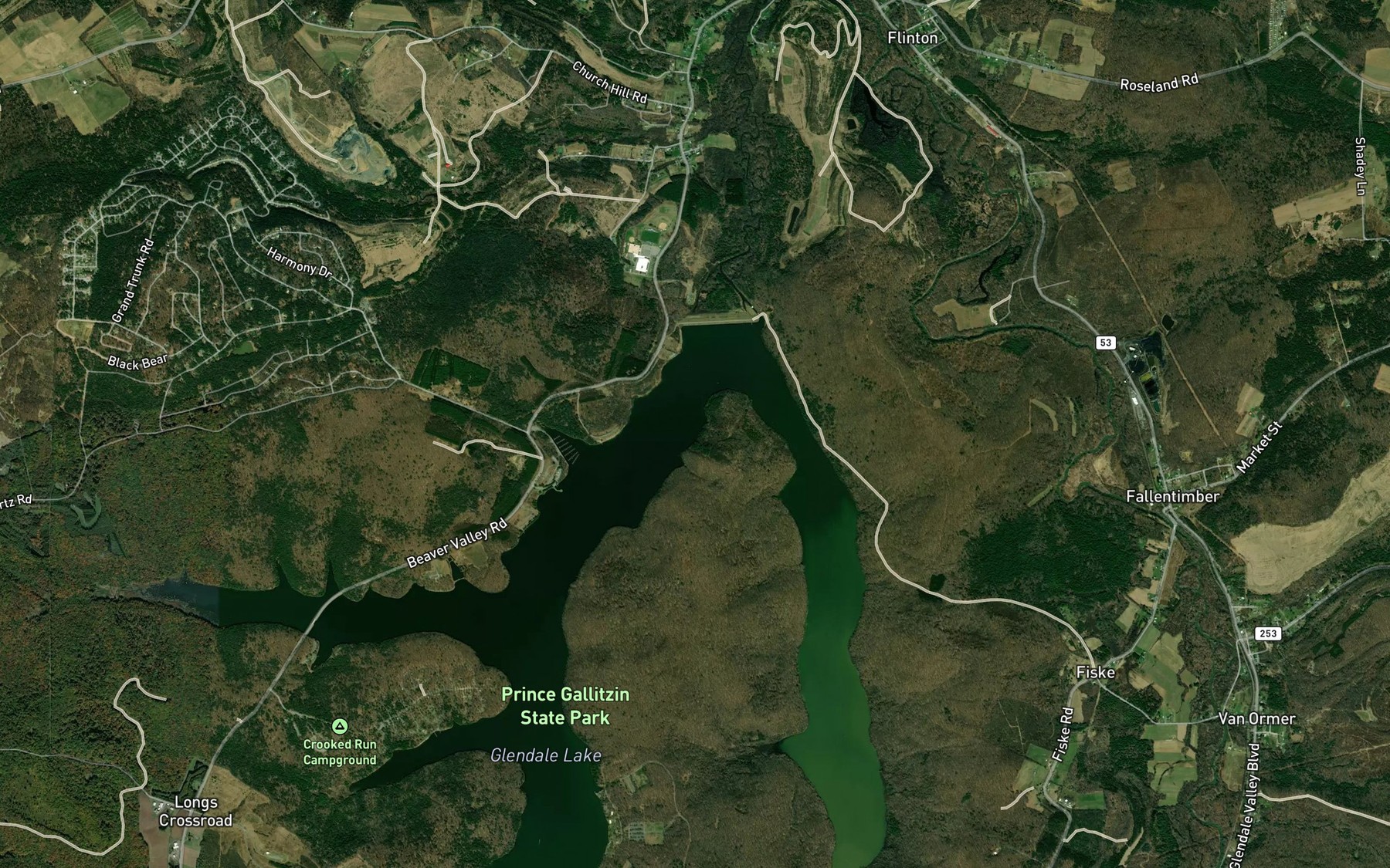 Satellite map of the Spot 7