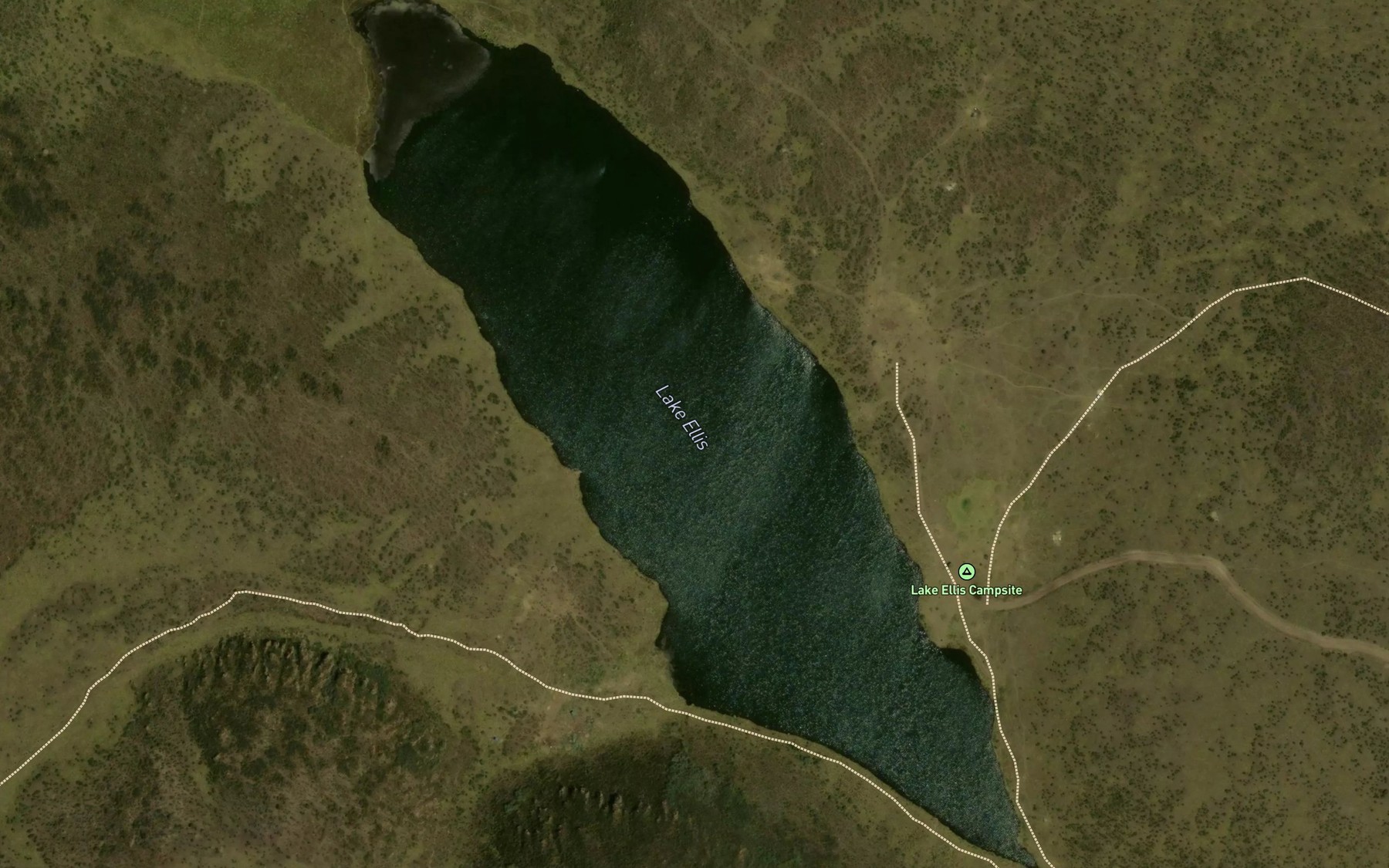 Satellite map of the Lake Ellis