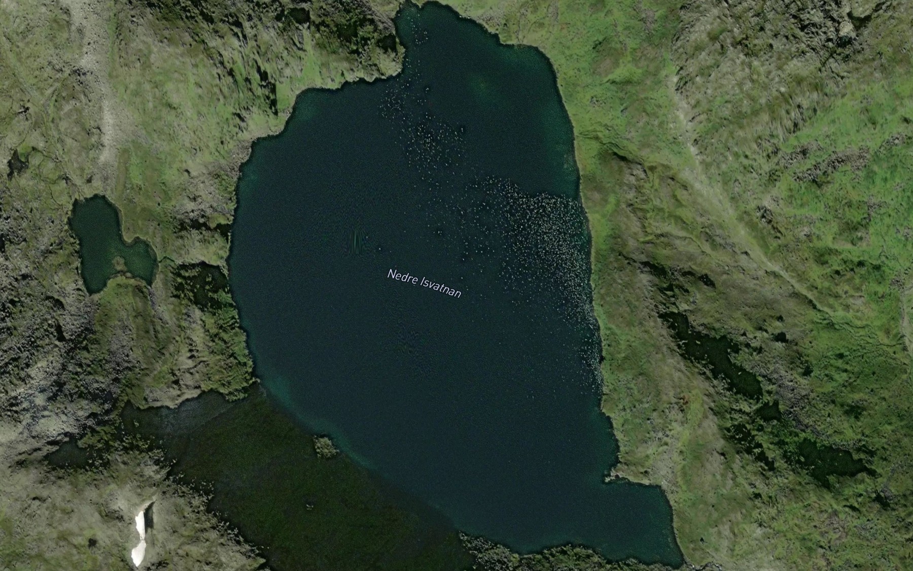 Satellite map of the Nedre Isvatnan