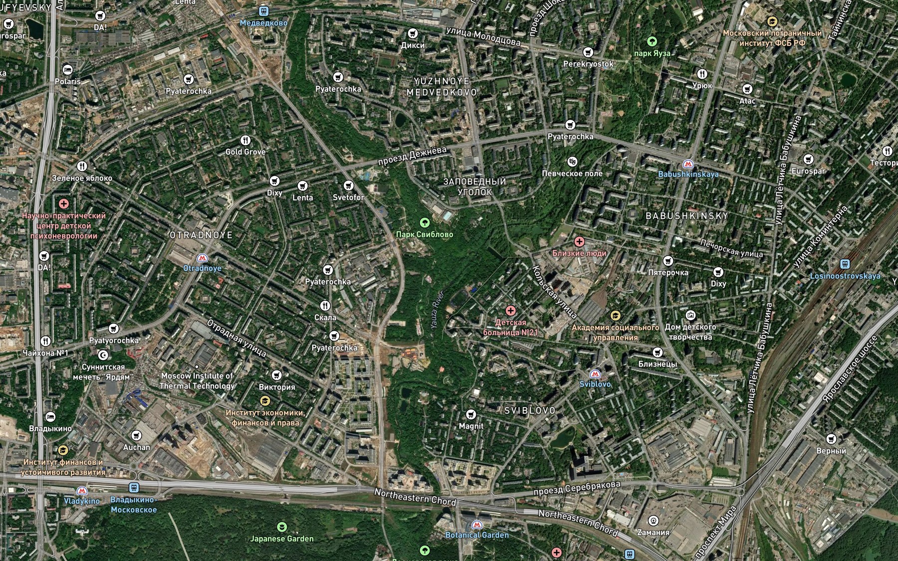 Satellite map of the Chermyanka