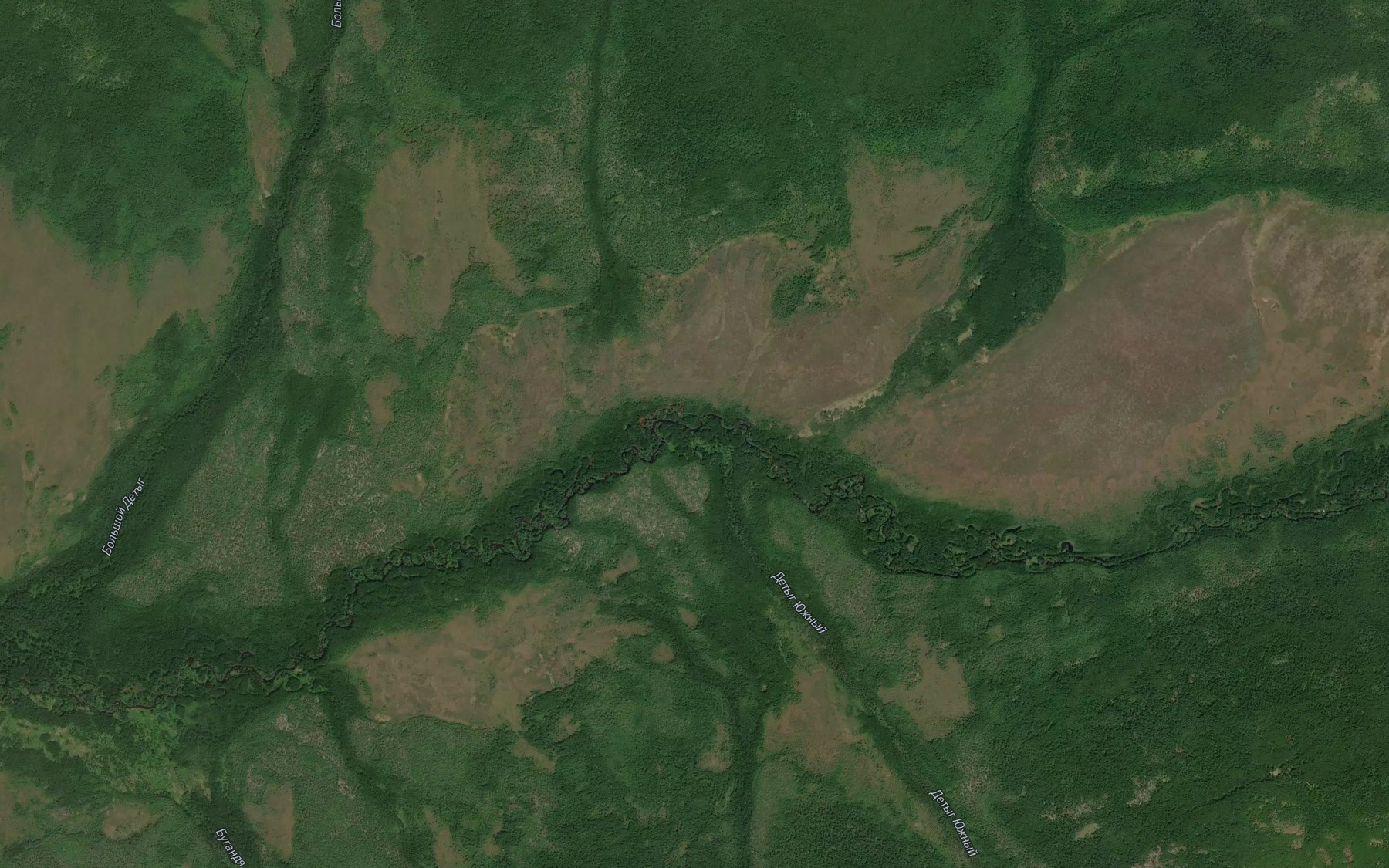 Satellite map of the Yuzhnyy Detyg