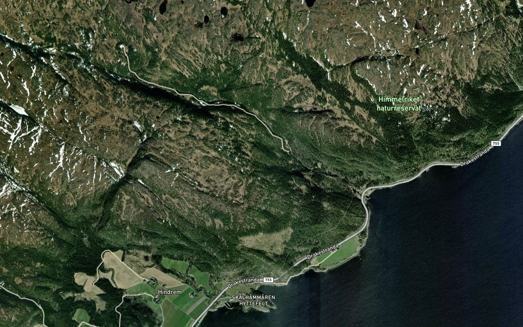 Satellite map of the Bjonnaskotbekken