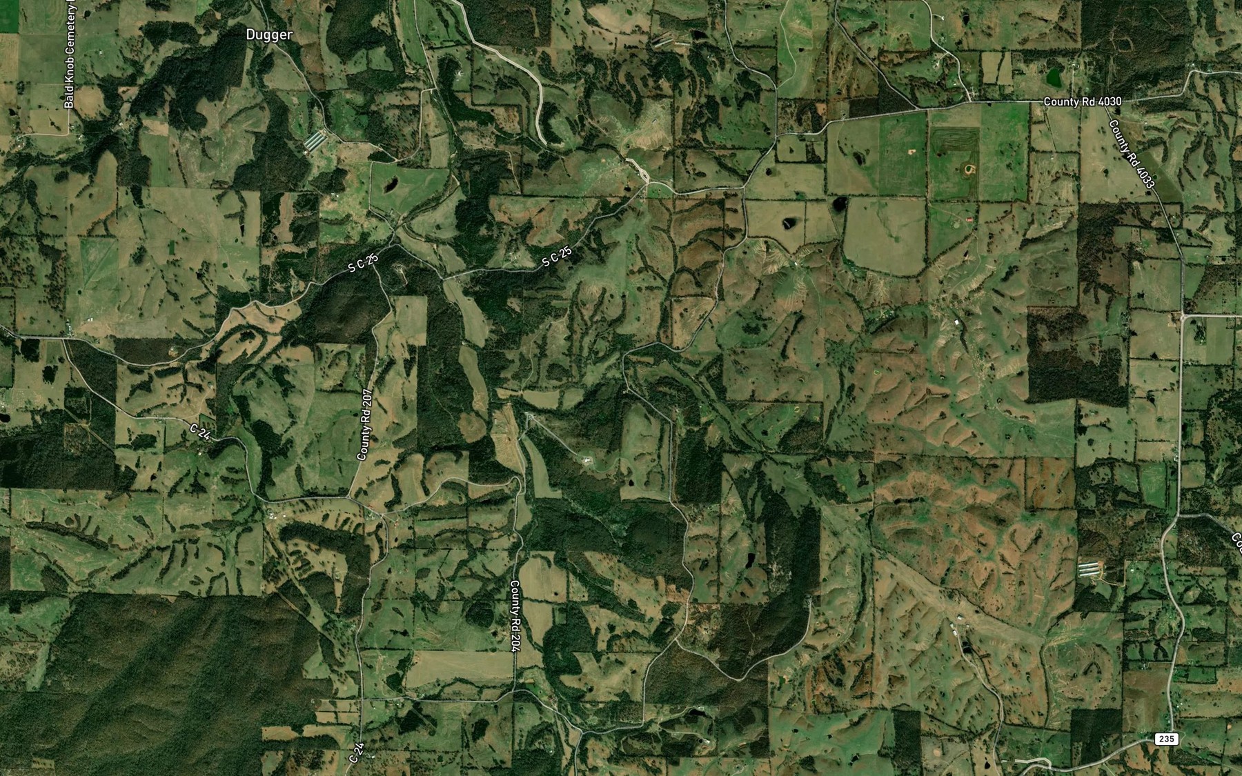 Satellite map of the Glencoe Spring