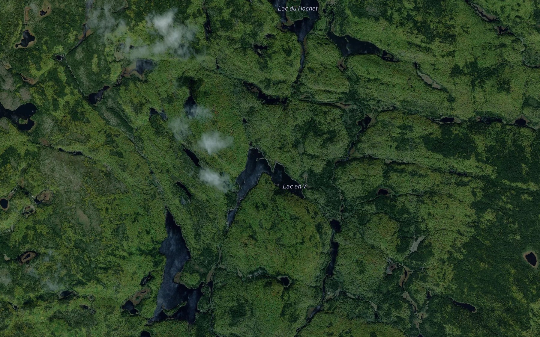 Satellite map of the Lac en V