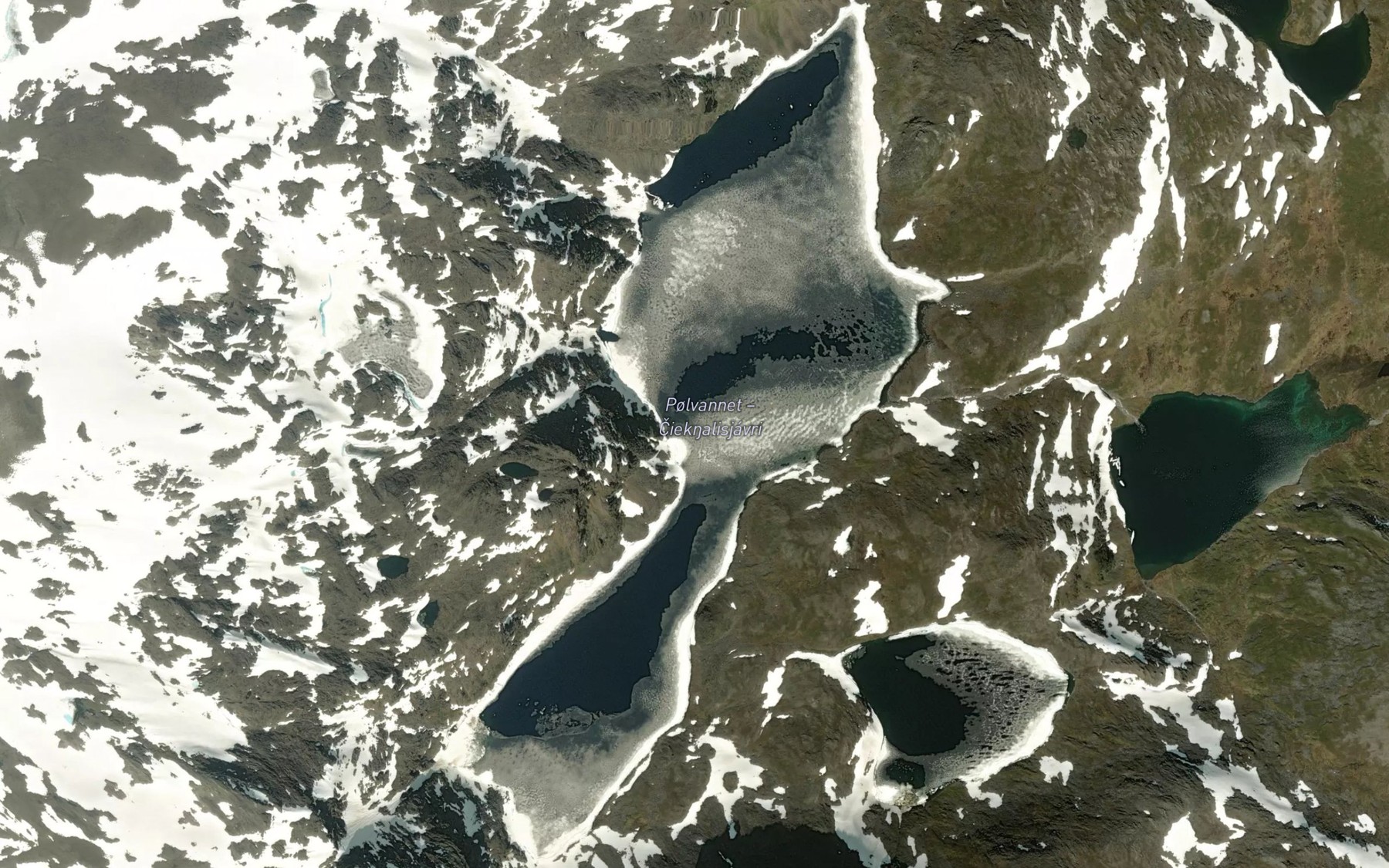 Satellite map of the Ciegnalisjavri