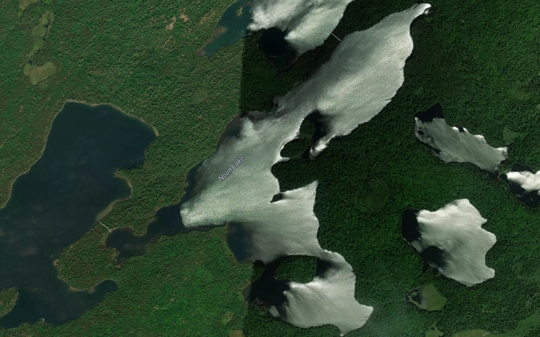 Satellite map of the Noon Lake