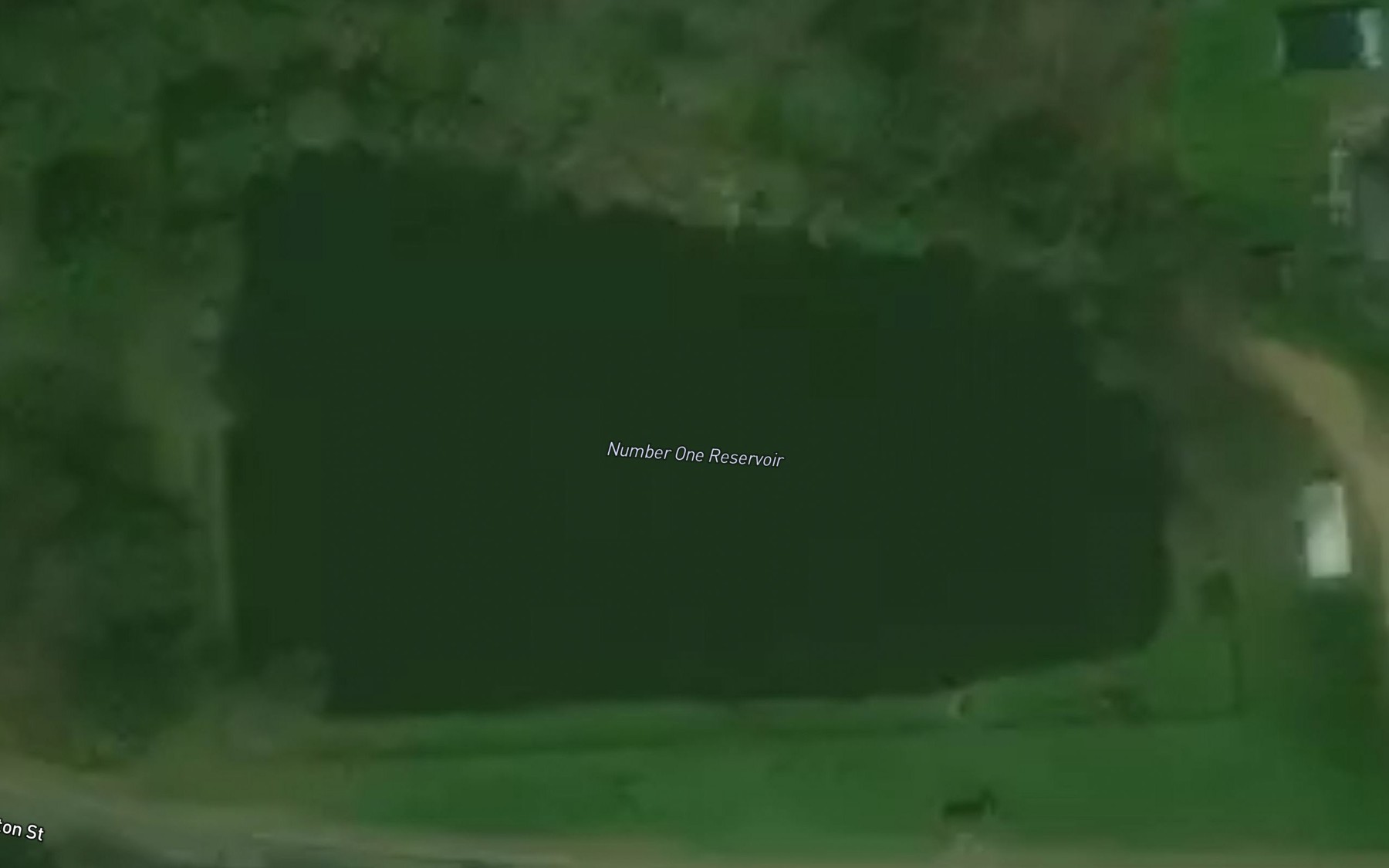 Satellite map of the Number One Reservoir