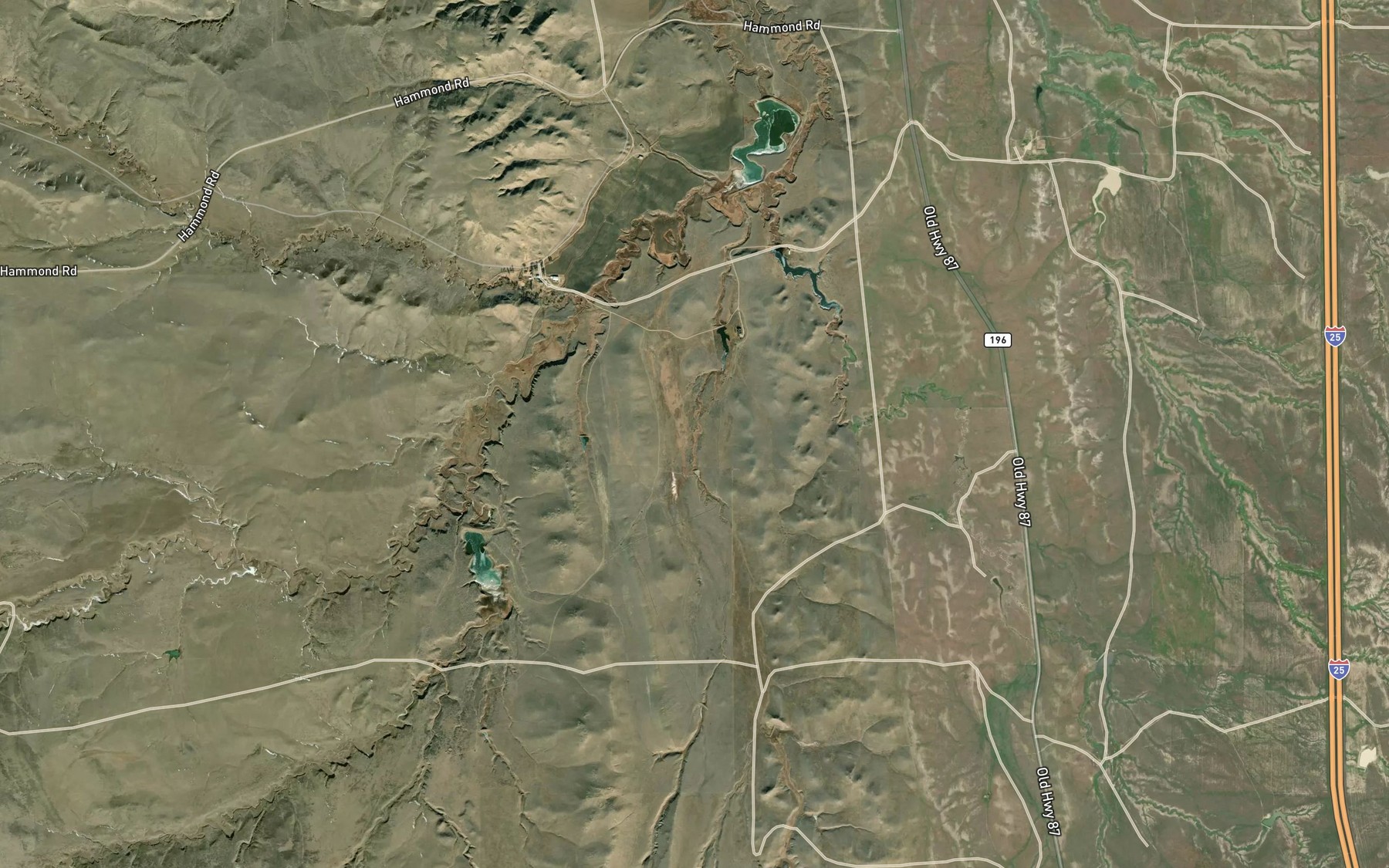 Satellite map of the Caley Creek