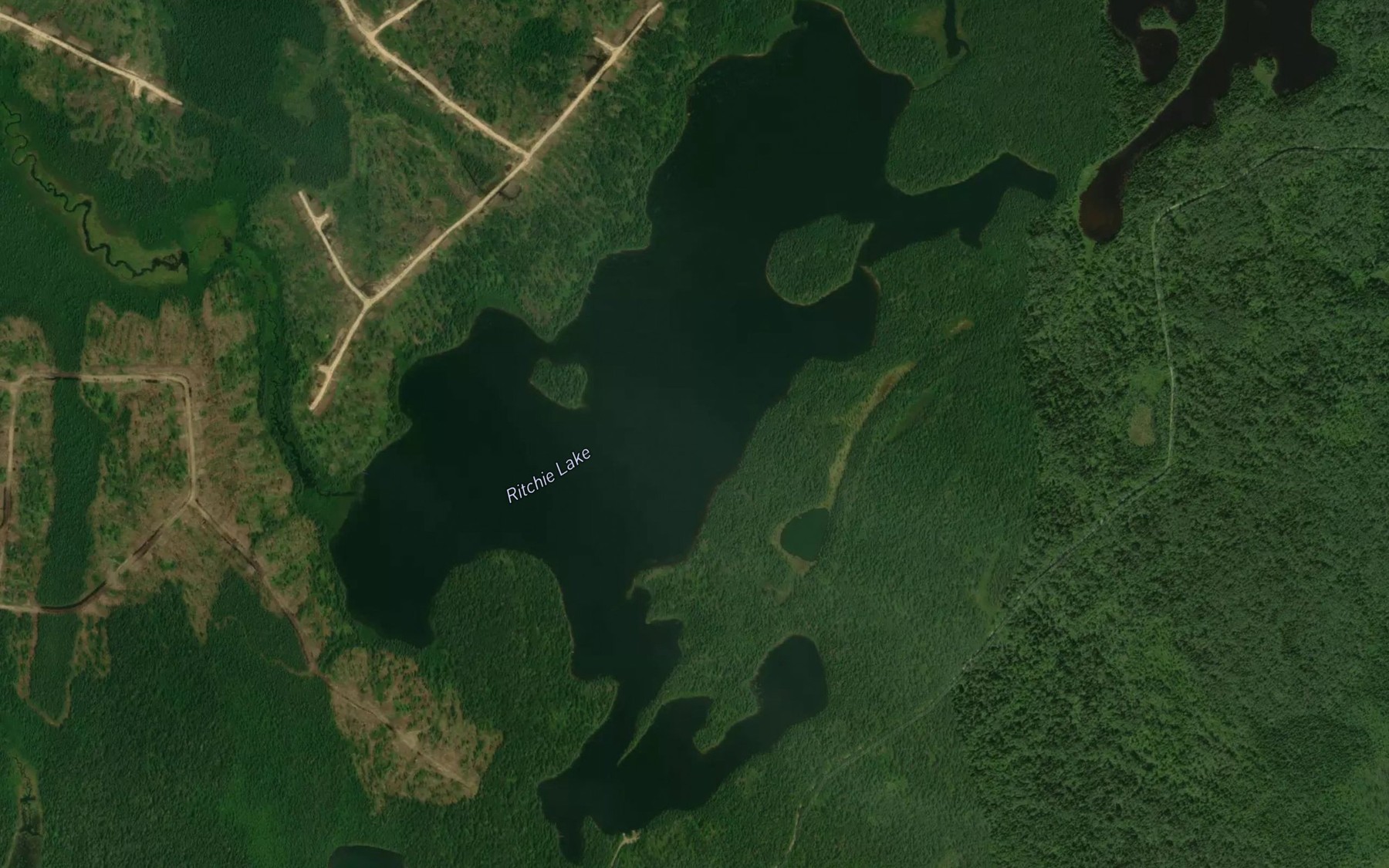 Satellite map of the Ritchie Lake