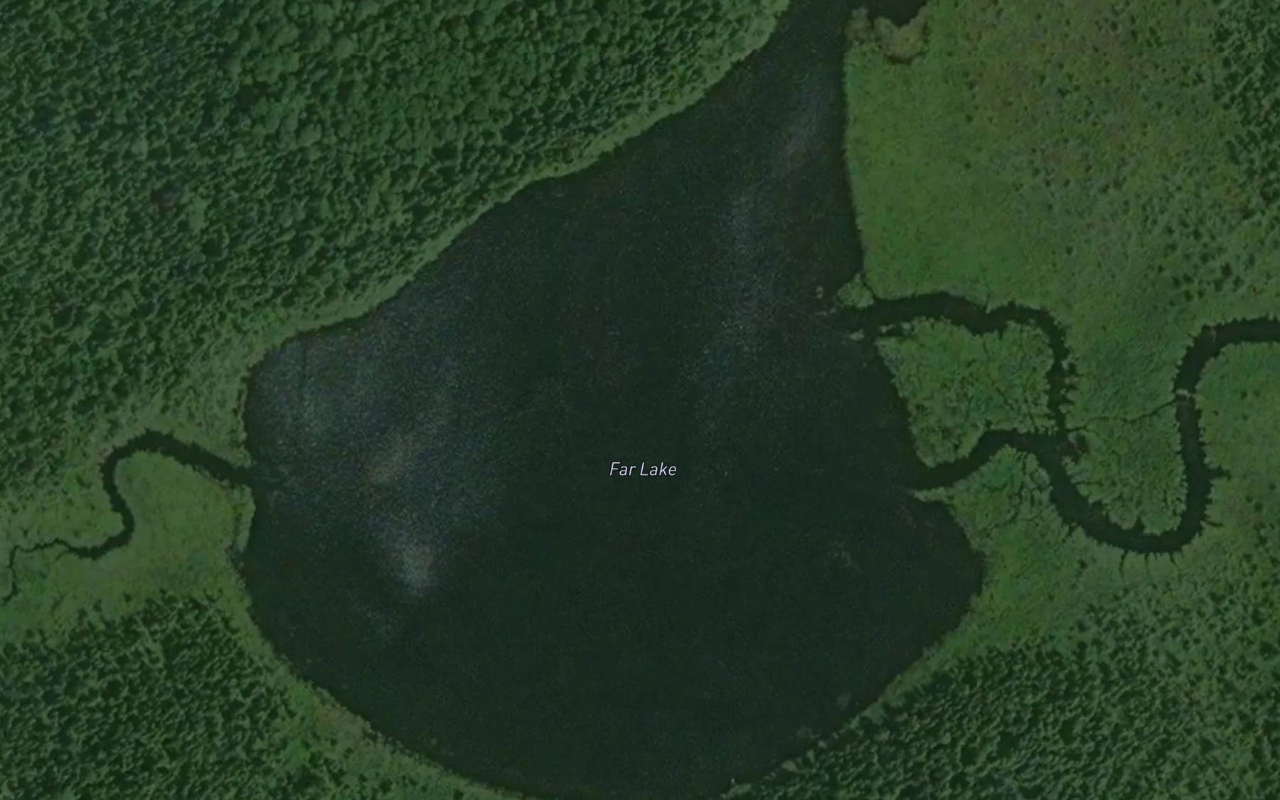 Satellite map of the Far Lake