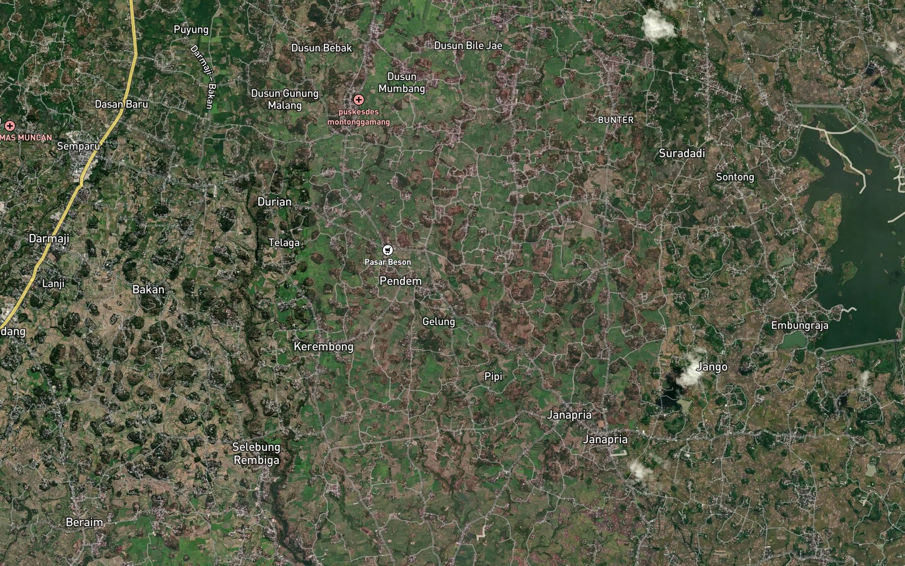 Satellite map of the Embung Suntiang