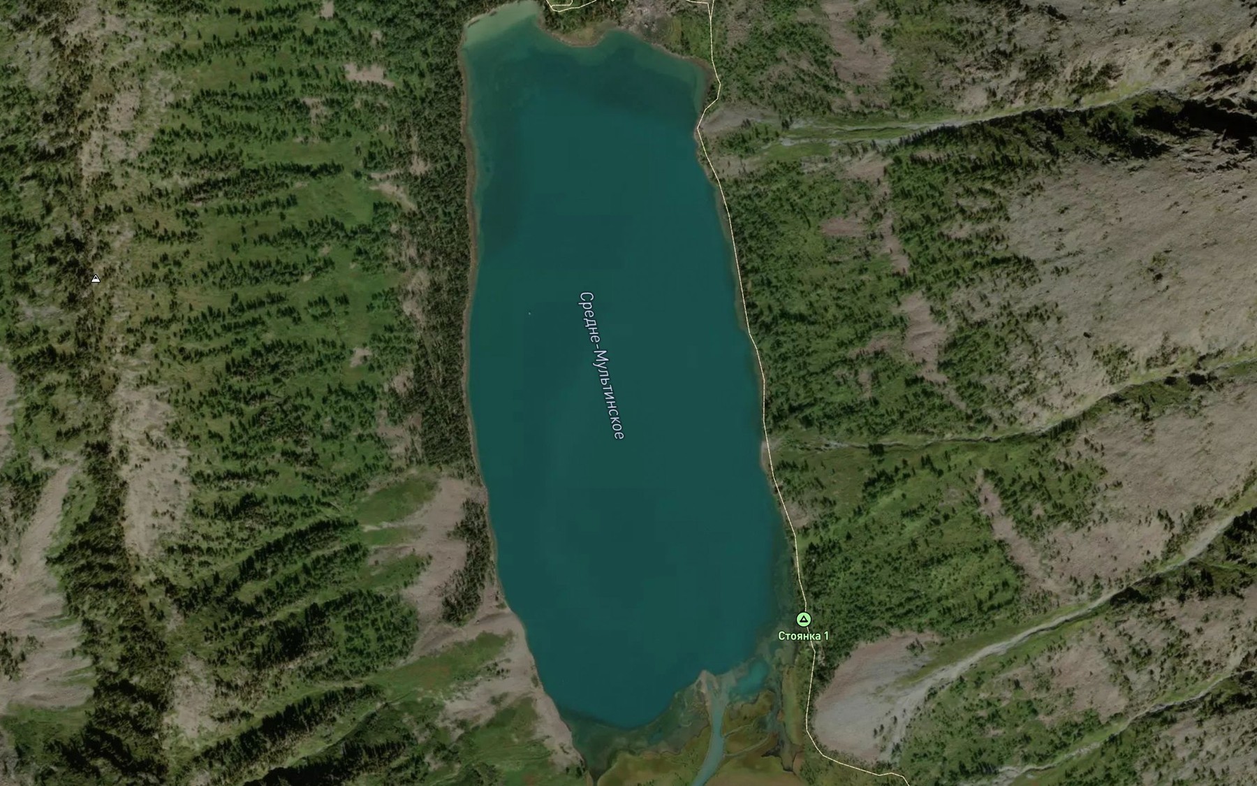 Satellite map of the Ozero Srednemul'tinskoye