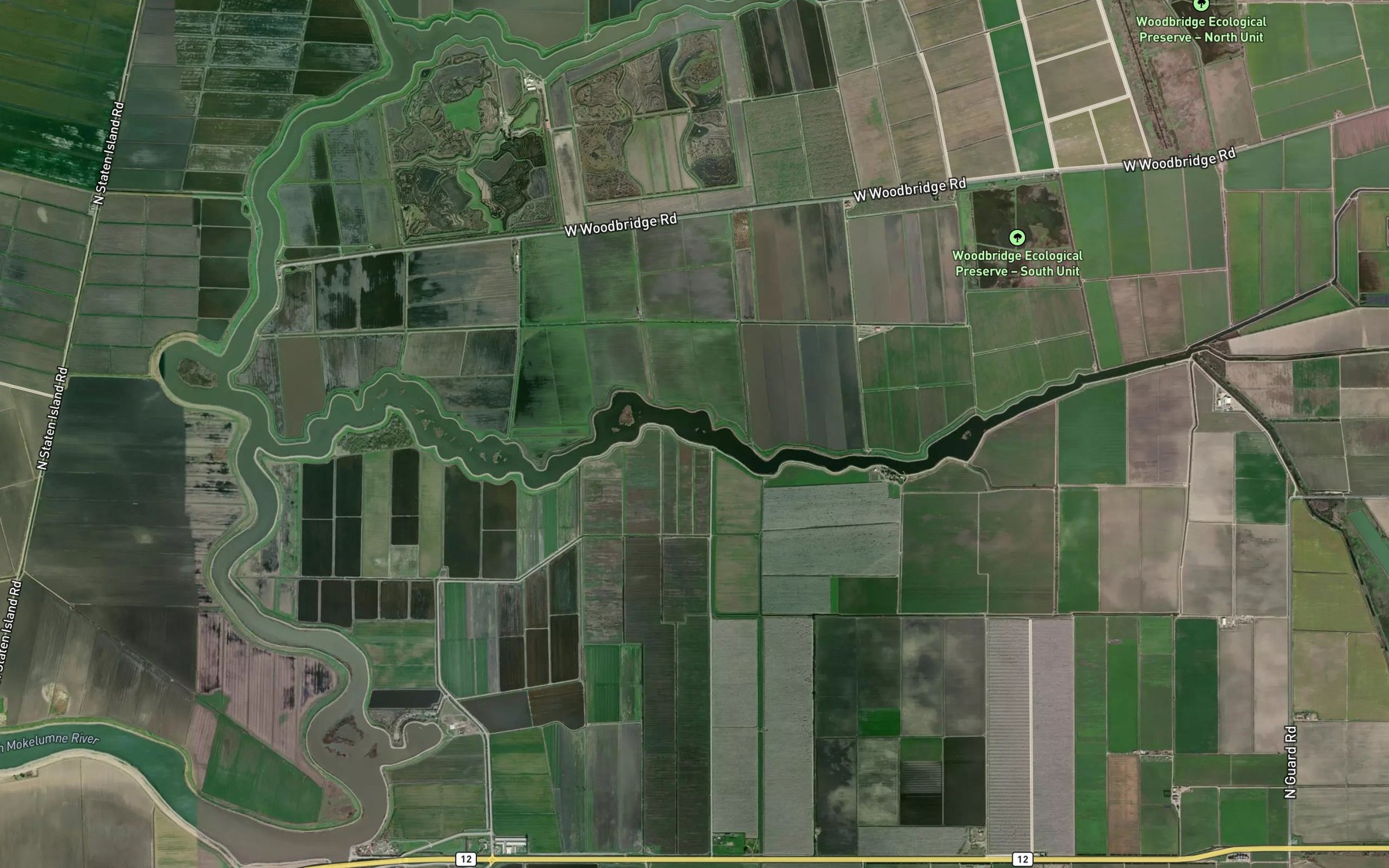 Satellite map of the Sycamore Slough
