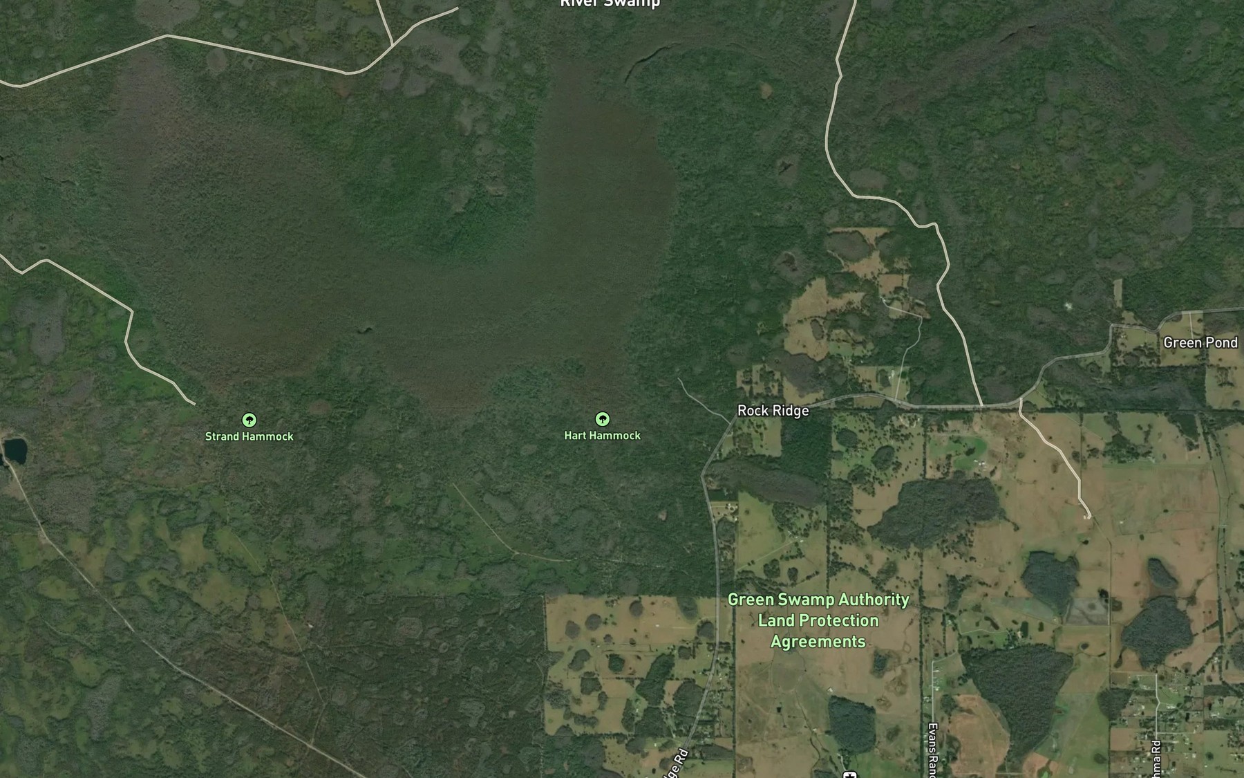 Satellite map of the Cumbee Drain
