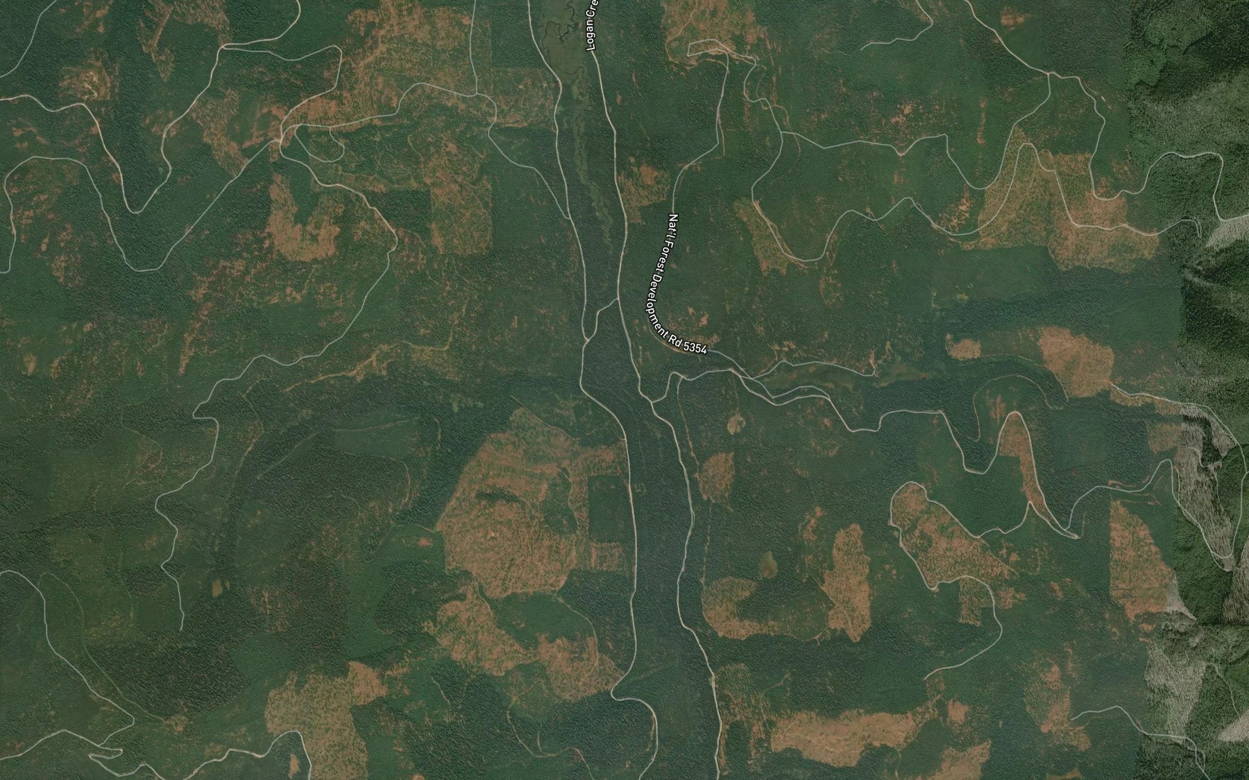Satellite map of the Taylor Creek