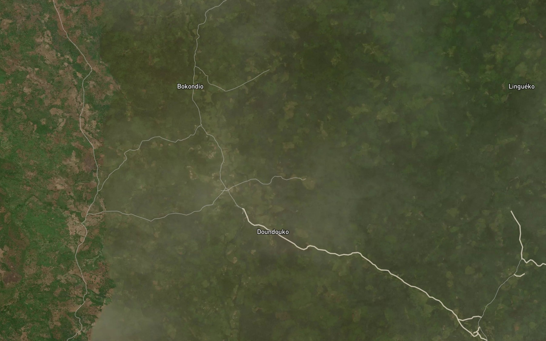 Satellite map of the Bokondio