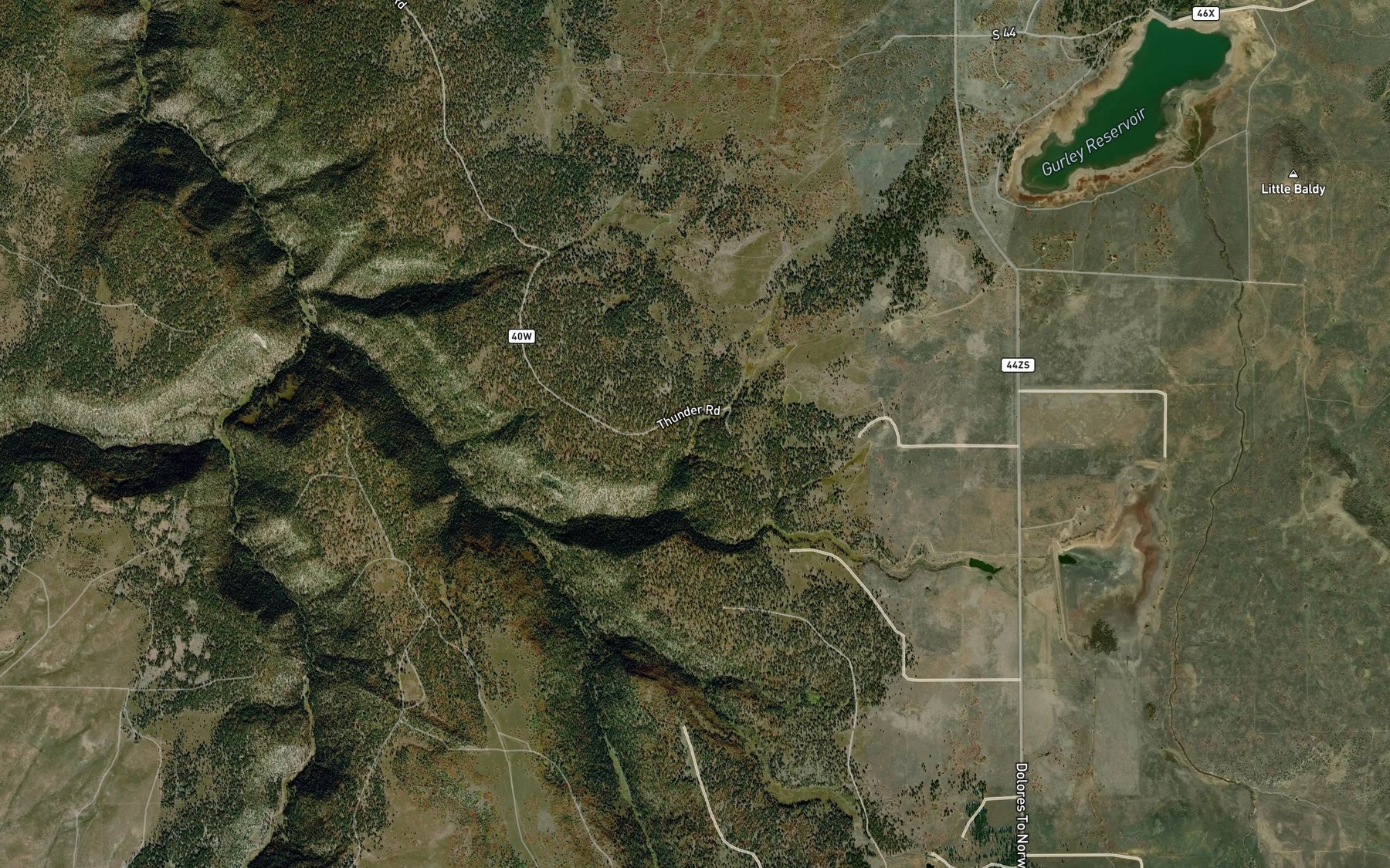 Satellite map of the Cy Orr Spring