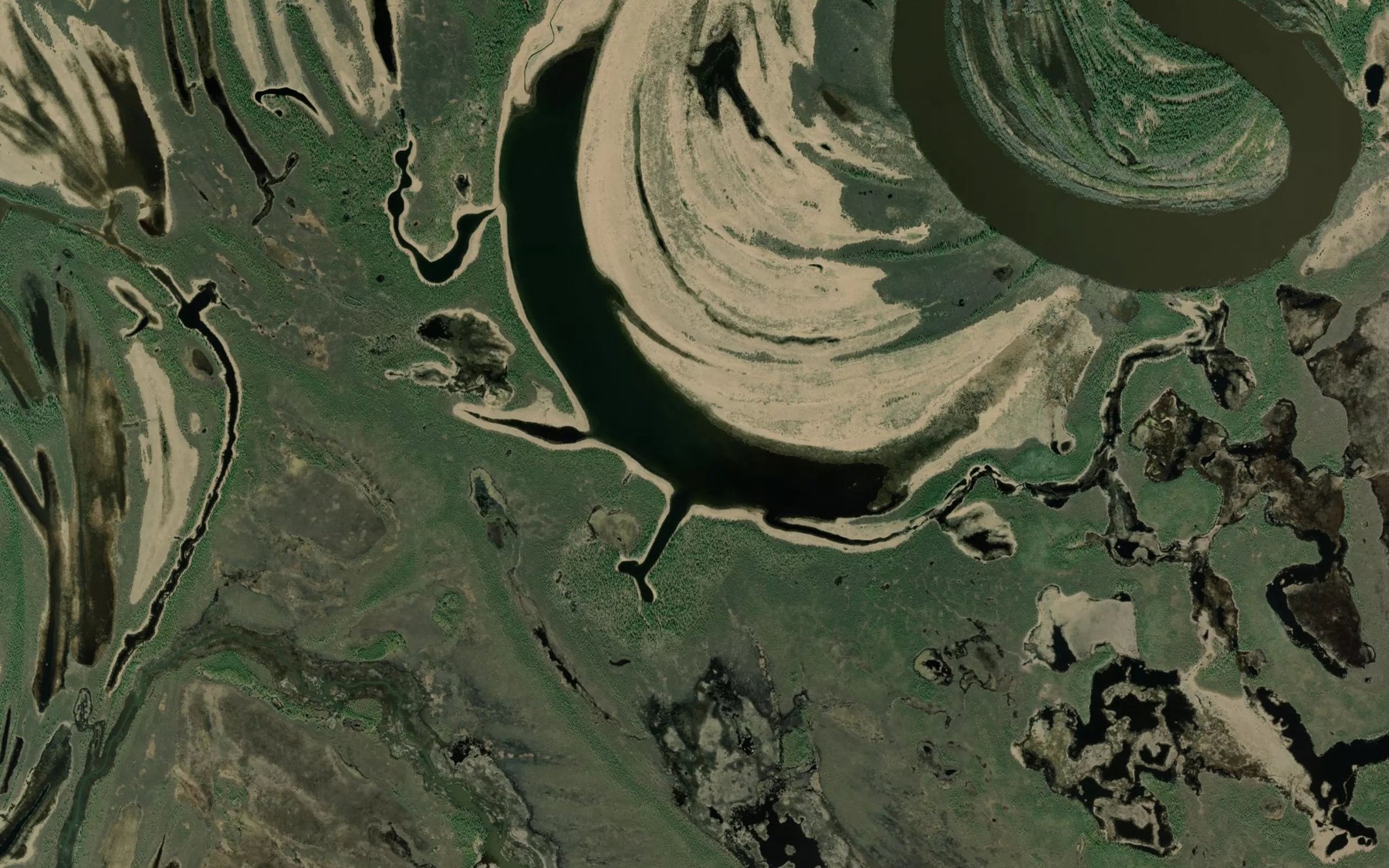 Satellite map of the Sam White Lake