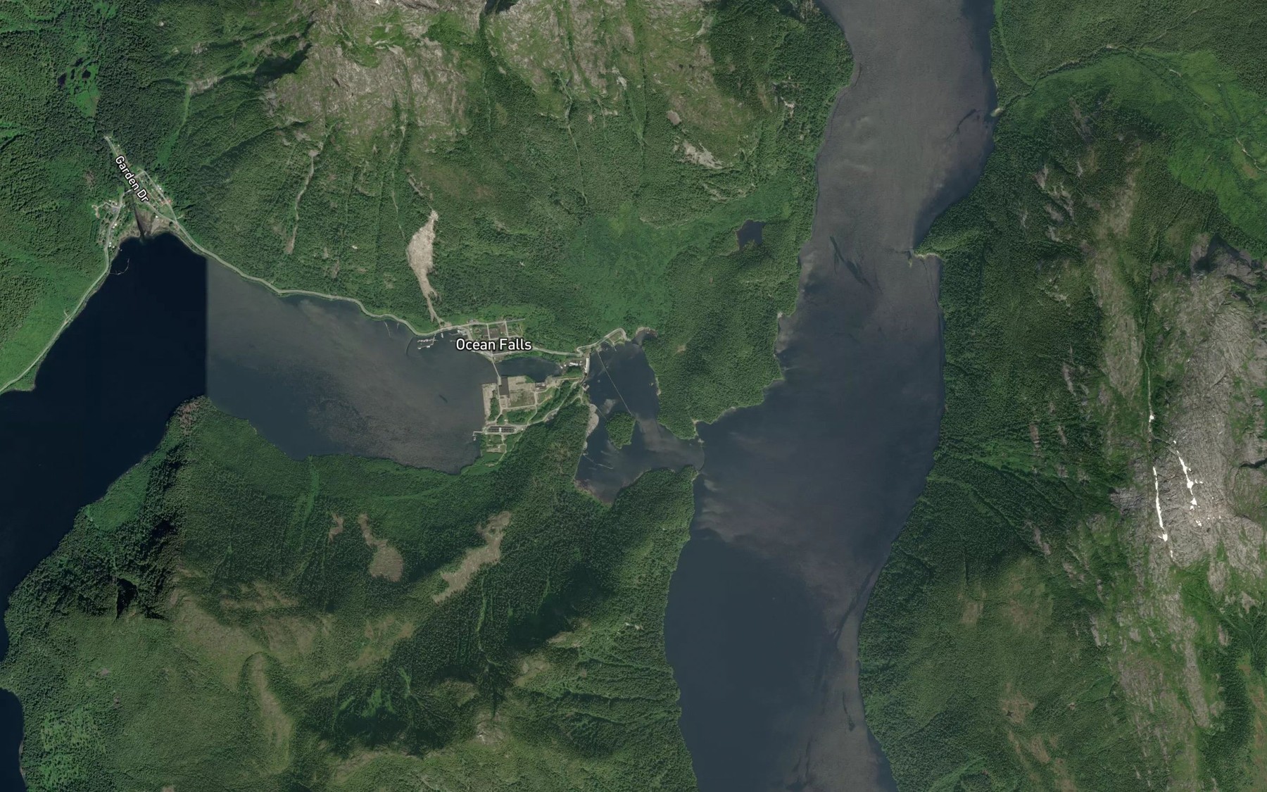 Satellite map of the Link River
