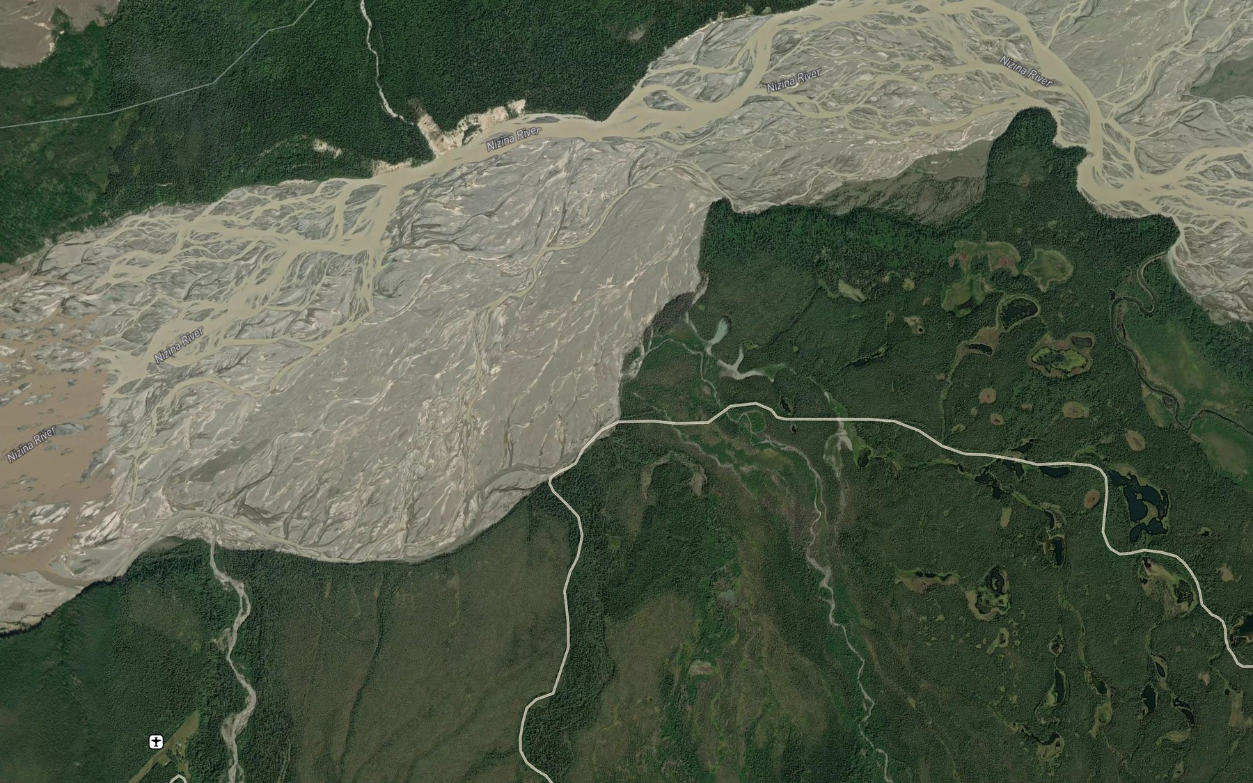 Satellite map of the Chititu Creek