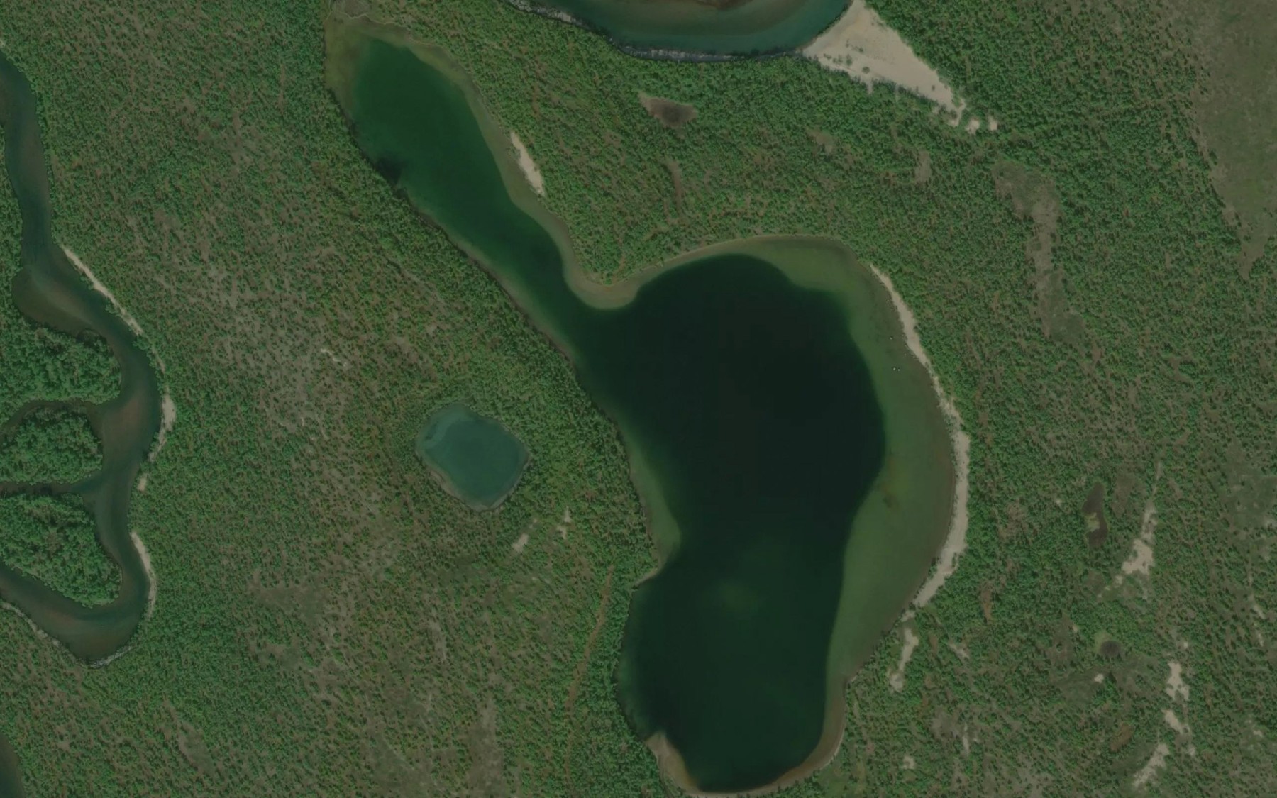 Satellite map of the Gulmmajavri,vuolit