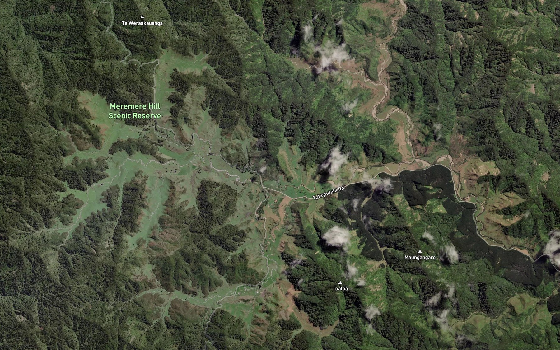 Satellite map of the Petipeti Stream