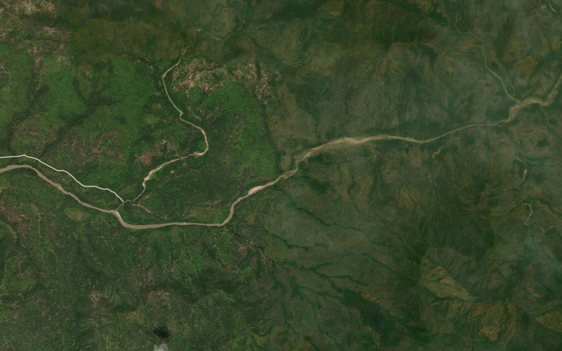 Satellite map of the RiverKumli