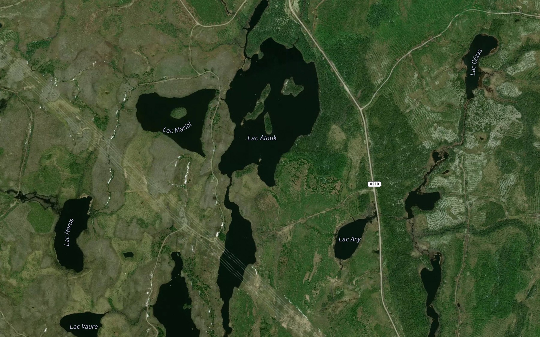 Satellite map of the Lac Atouk