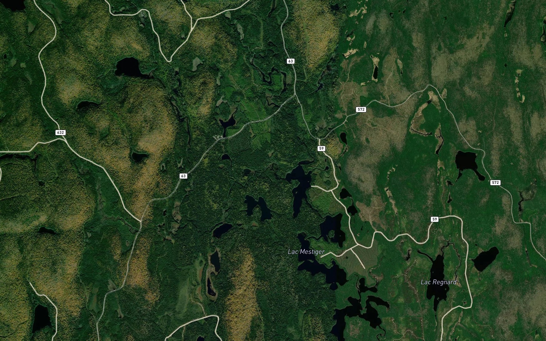 Satellite map of the Lac Tisson