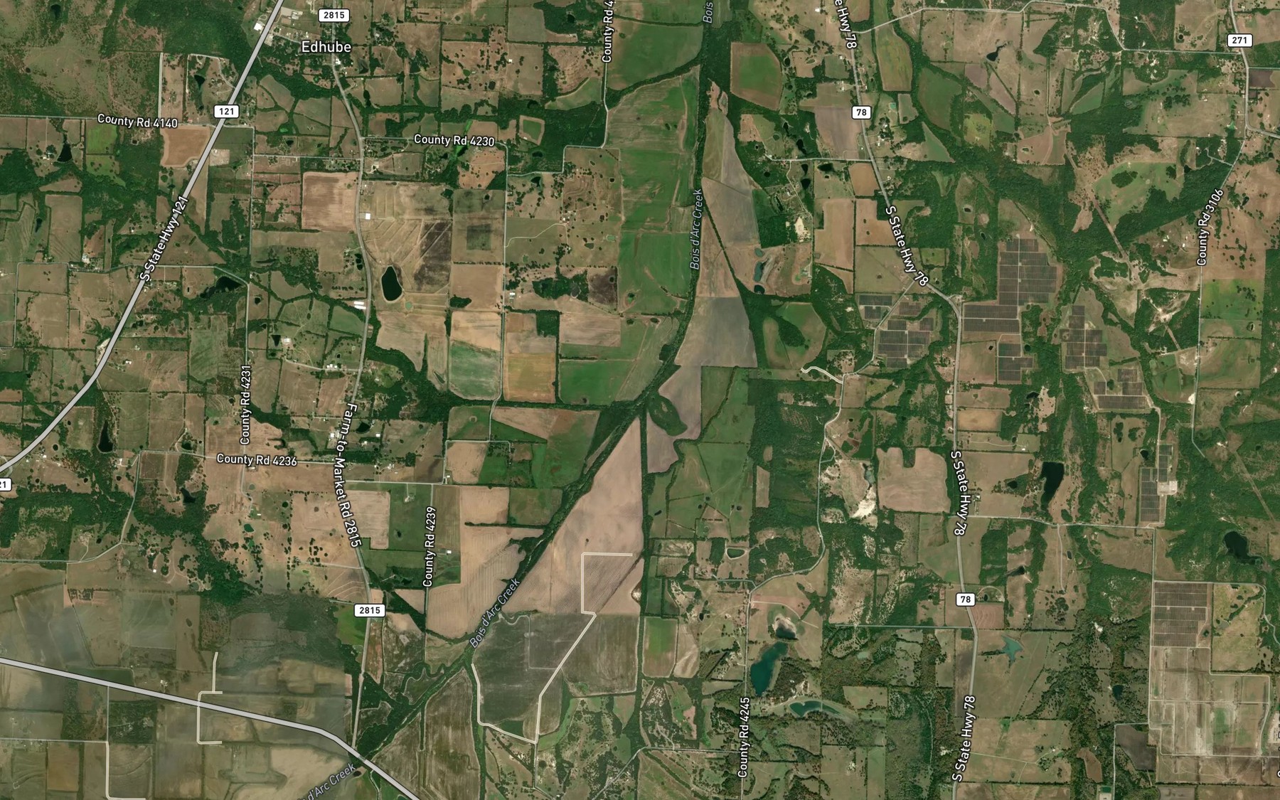 Satellite map of the Henson Creek