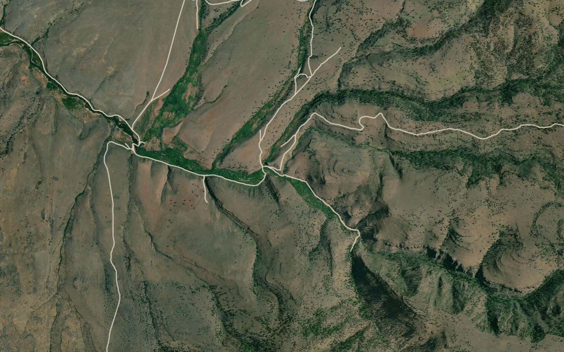 Satellite map of the Thorn Creek