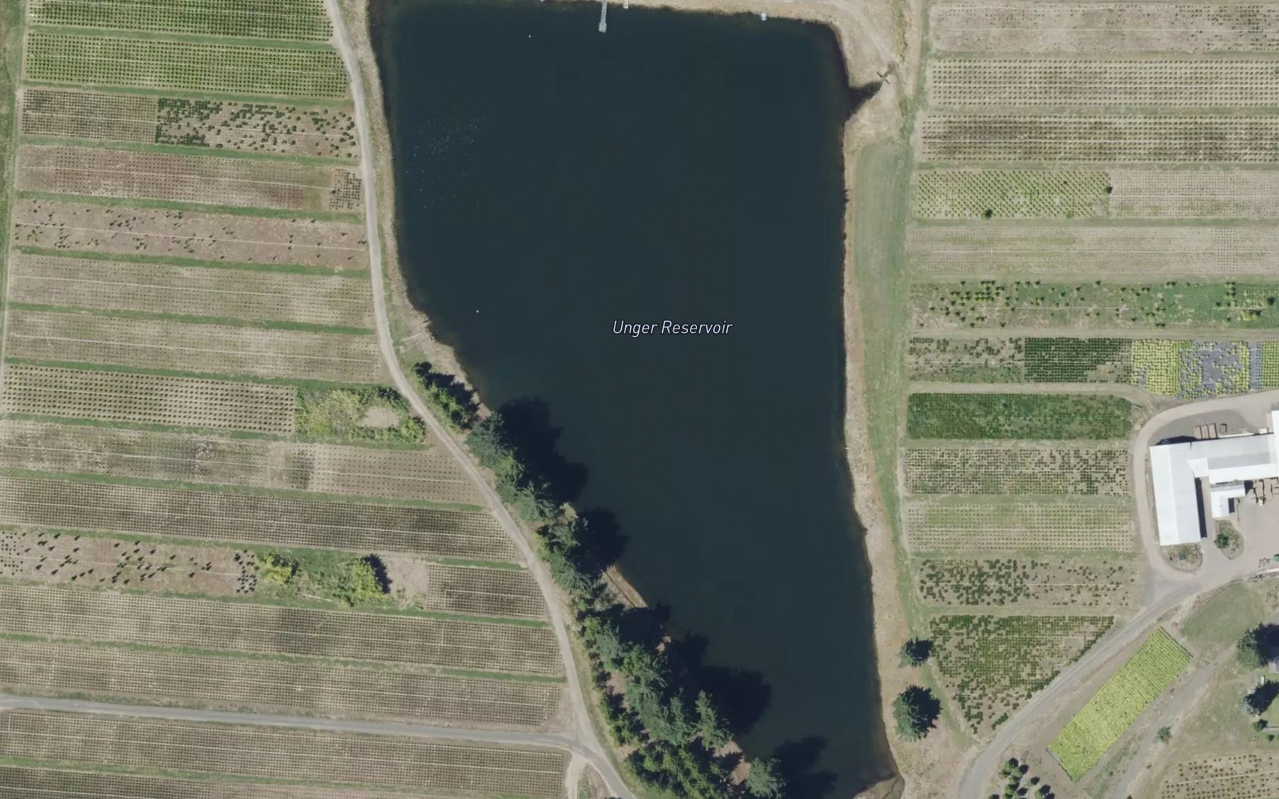 Satellite map of the Unger Reservoir