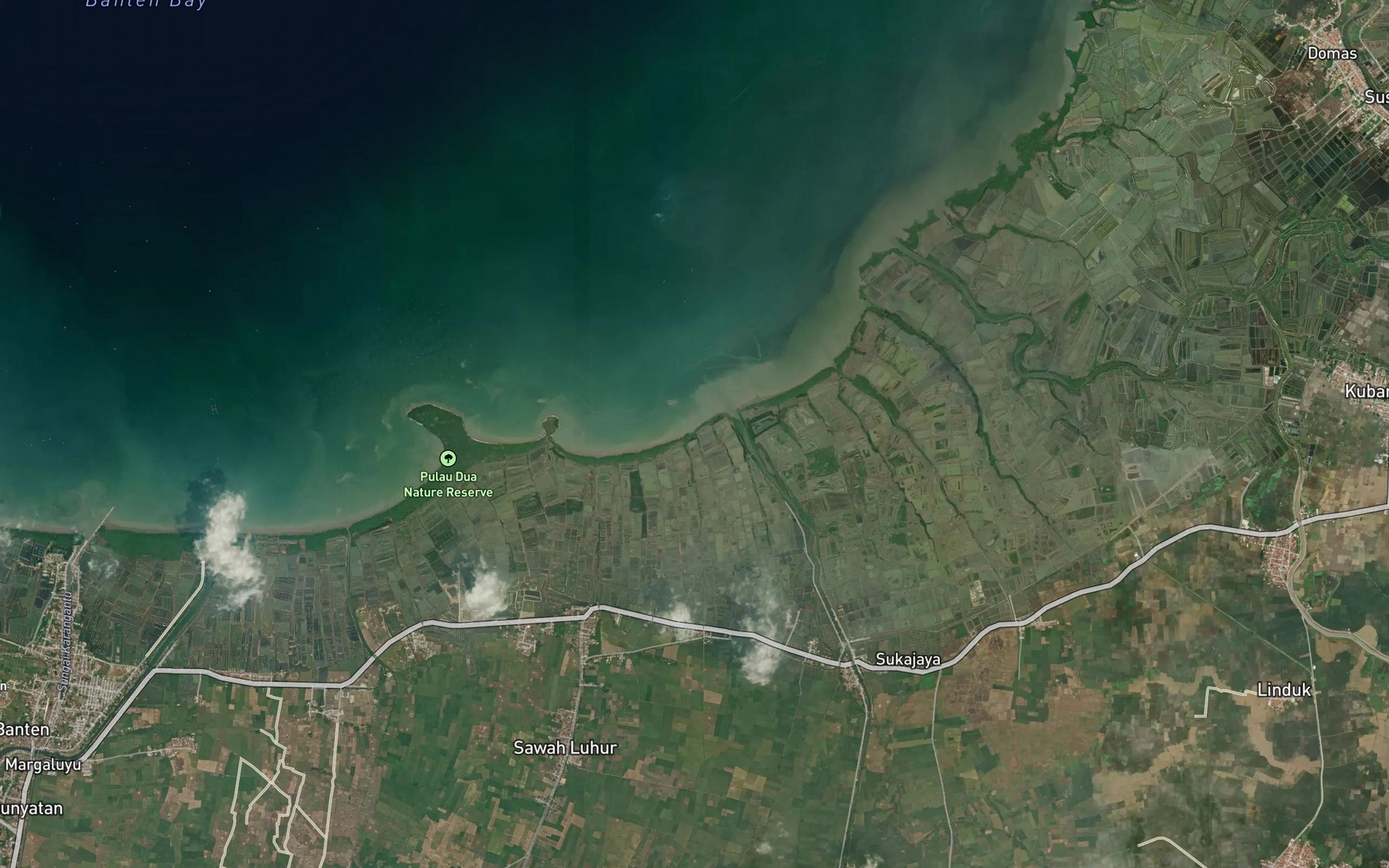 Satellite map of the Kali Asem