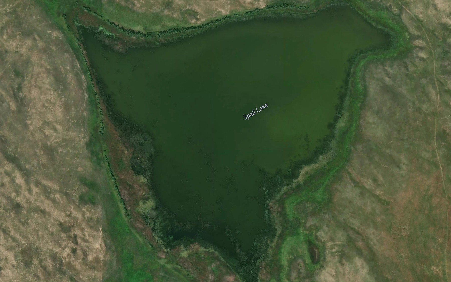 Satellite map of the Spall Lake