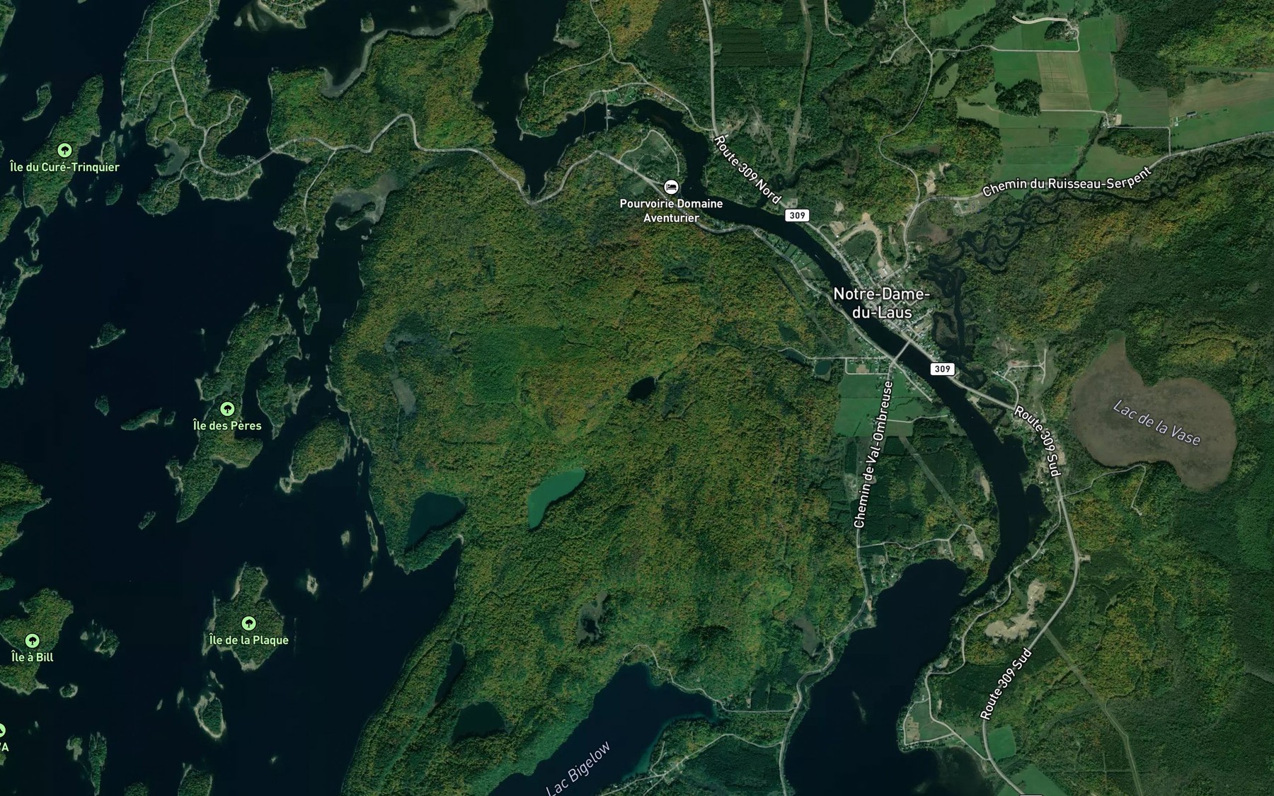 Satellite map of the Lac a Roger
