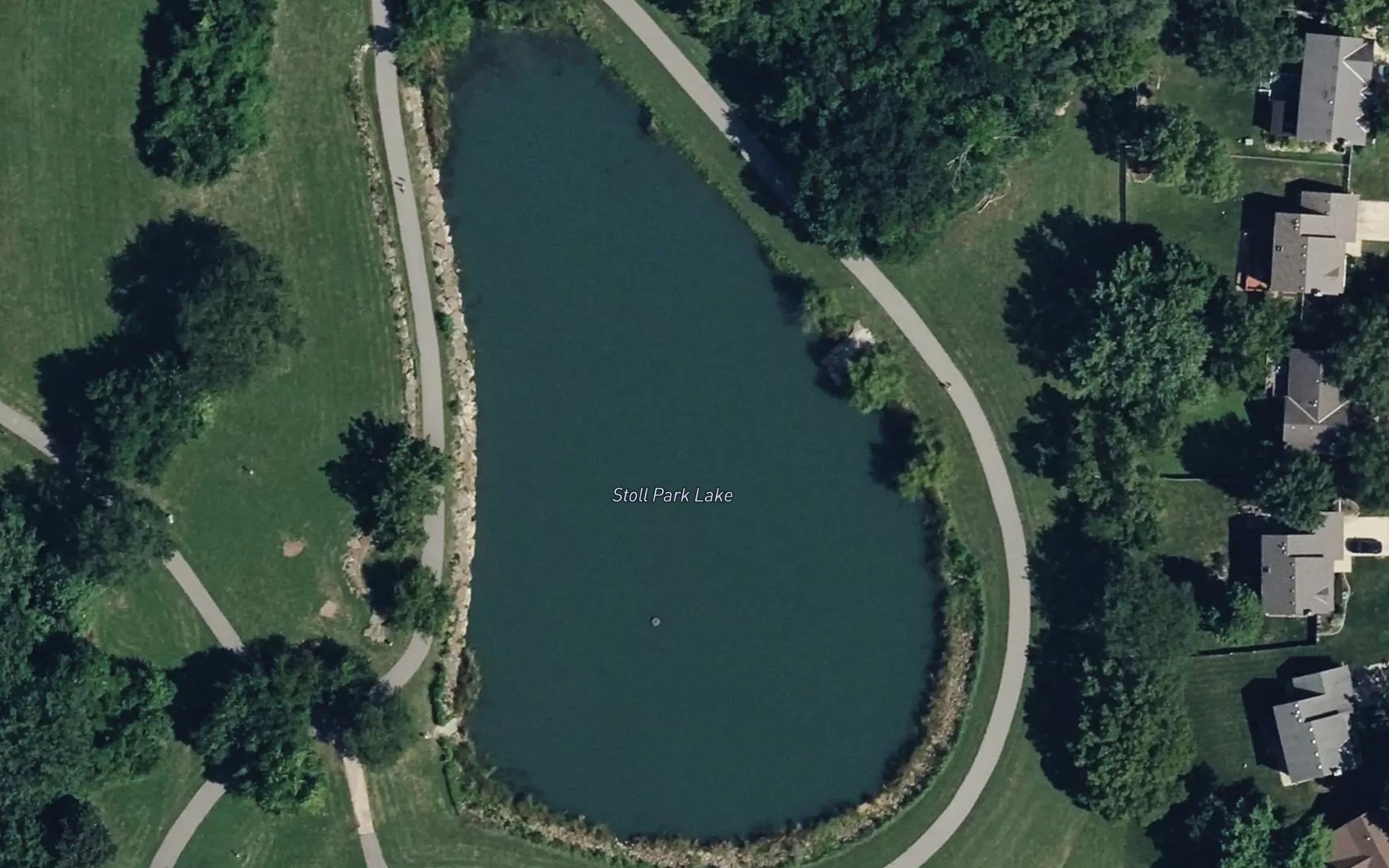 Satellite map of the Stoll Park Lake