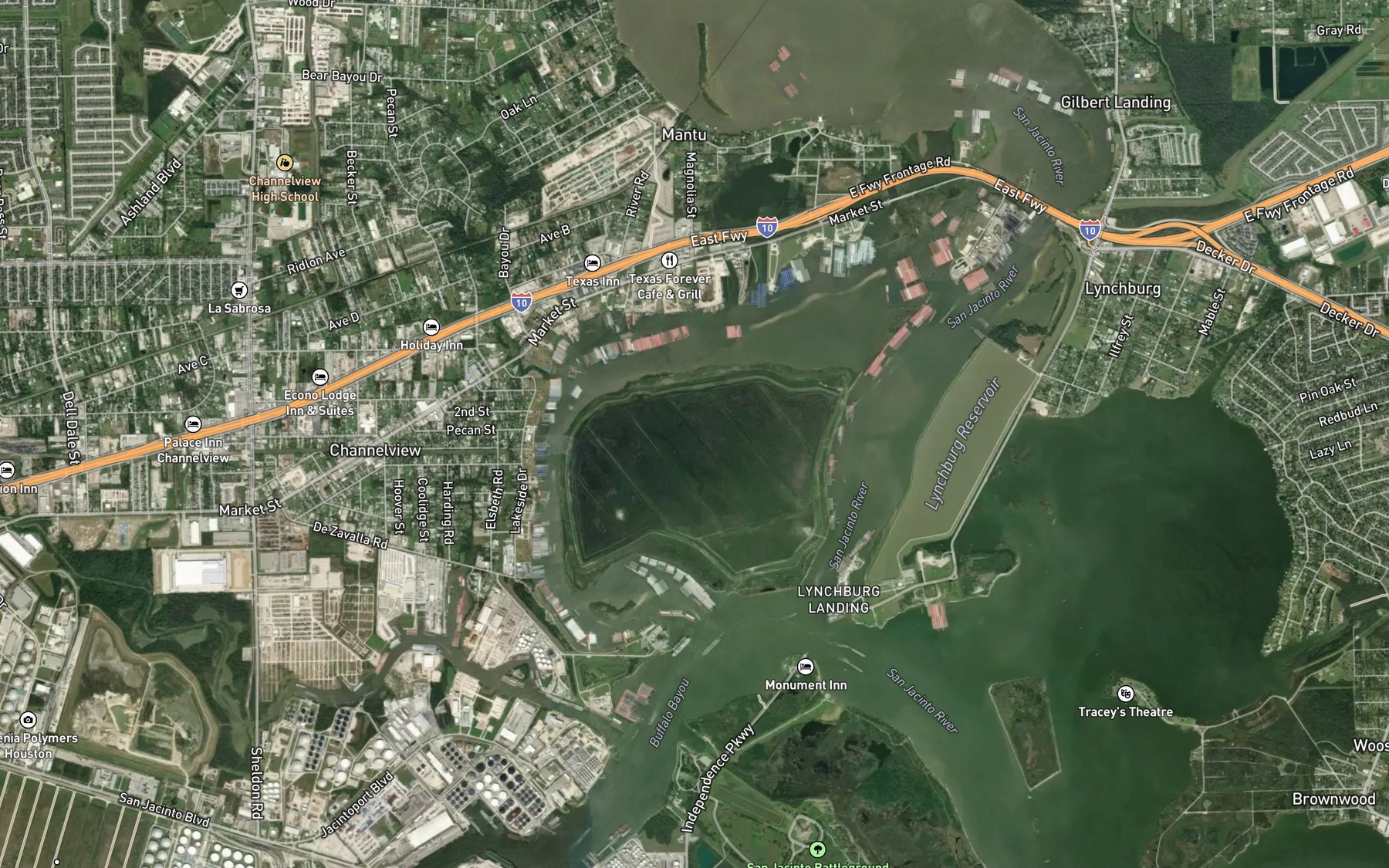 Satellite map of the Lost Lake