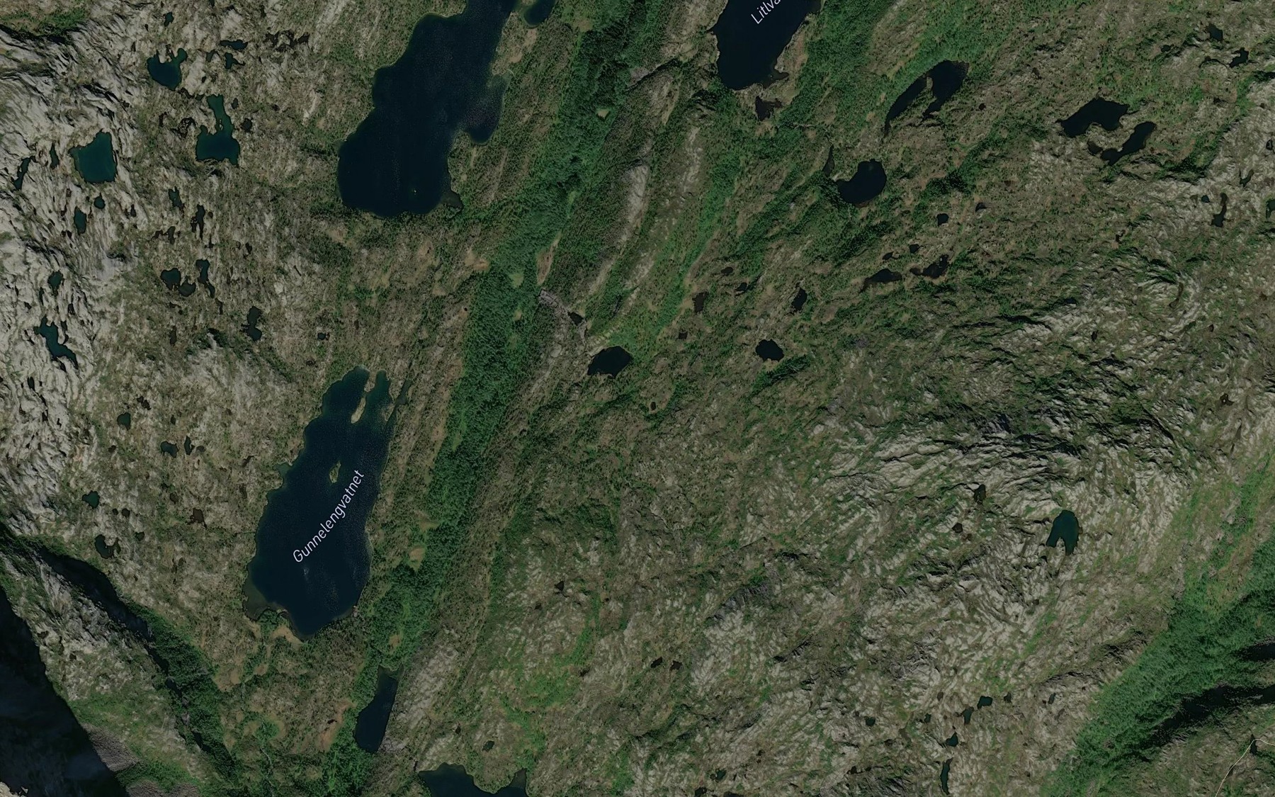 Satellite map of the Skyttvatnet