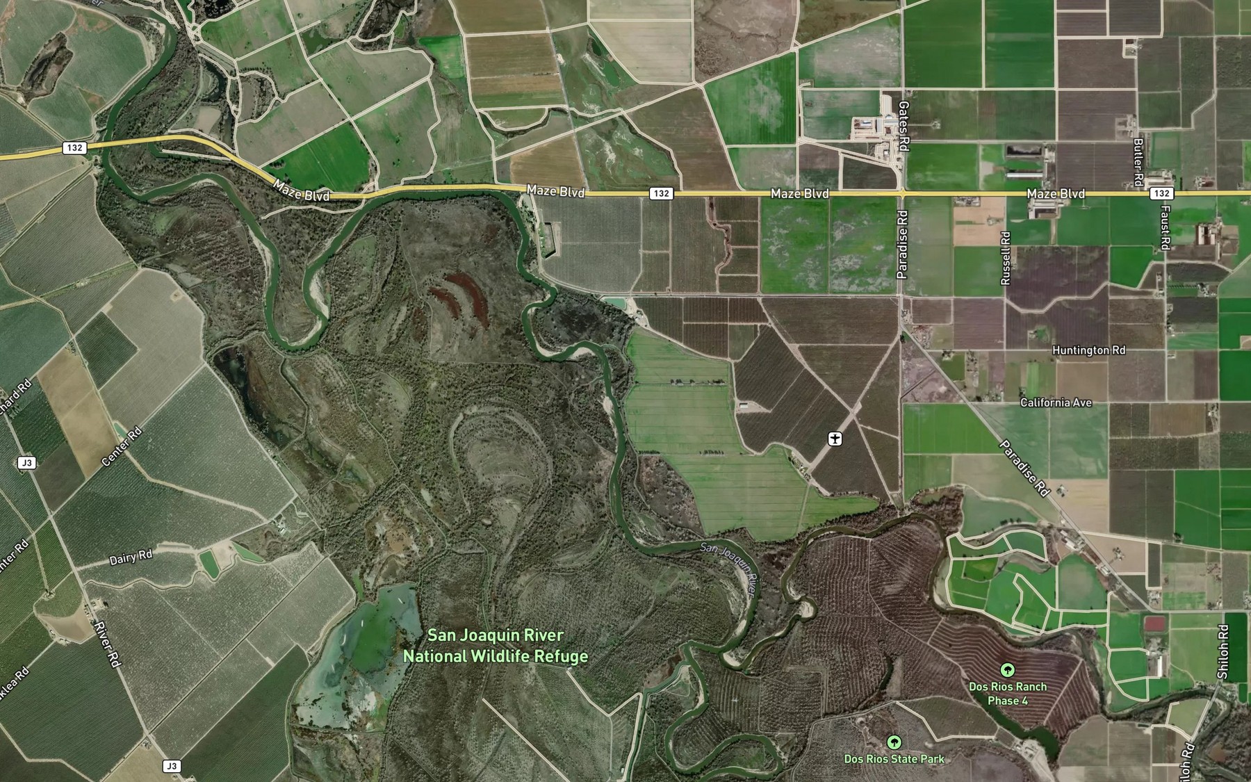 Satellite map of the Finnegan Cut