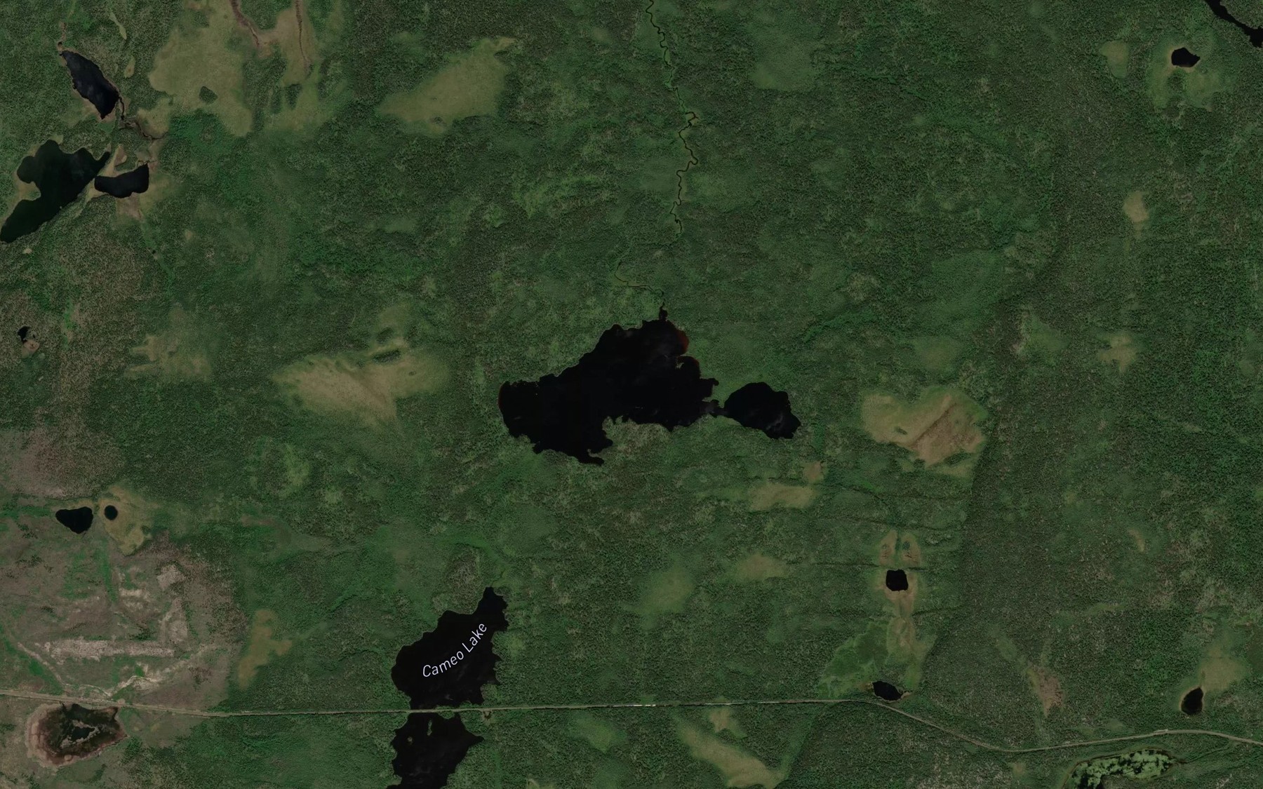 Satellite map of the Labelle Lake