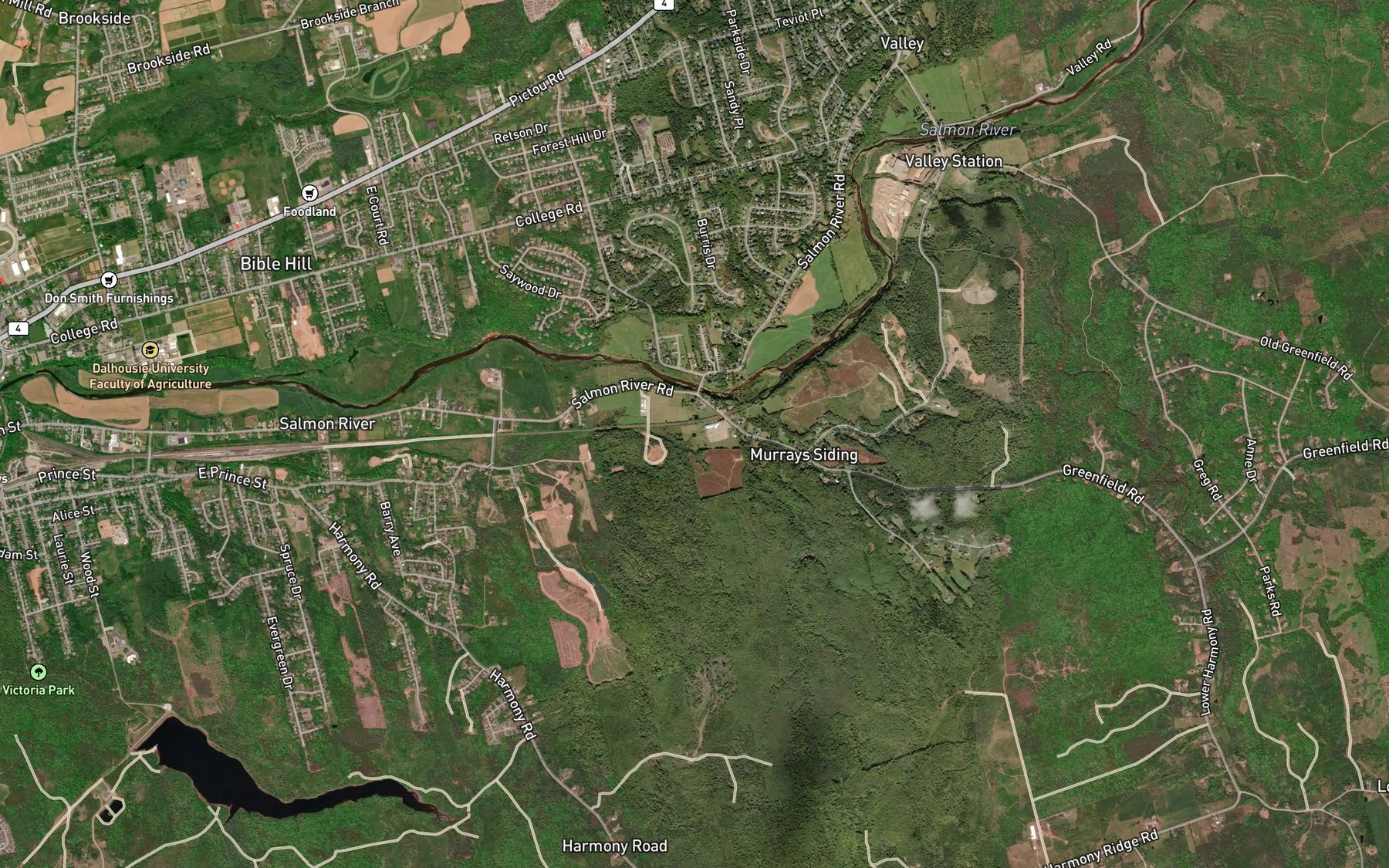 Satellite map of the Murray Brook