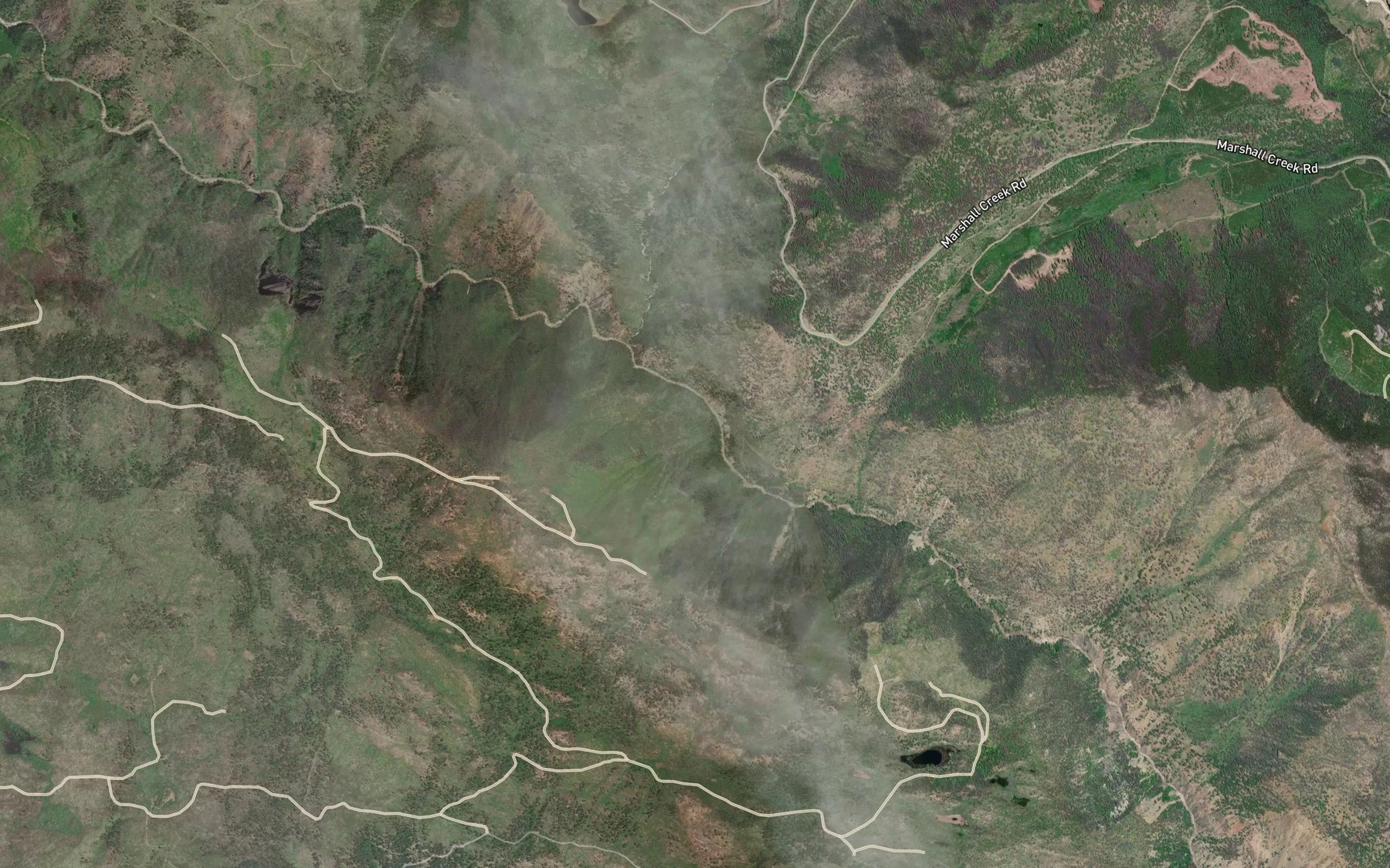 Satellite map of the Liza Creek
